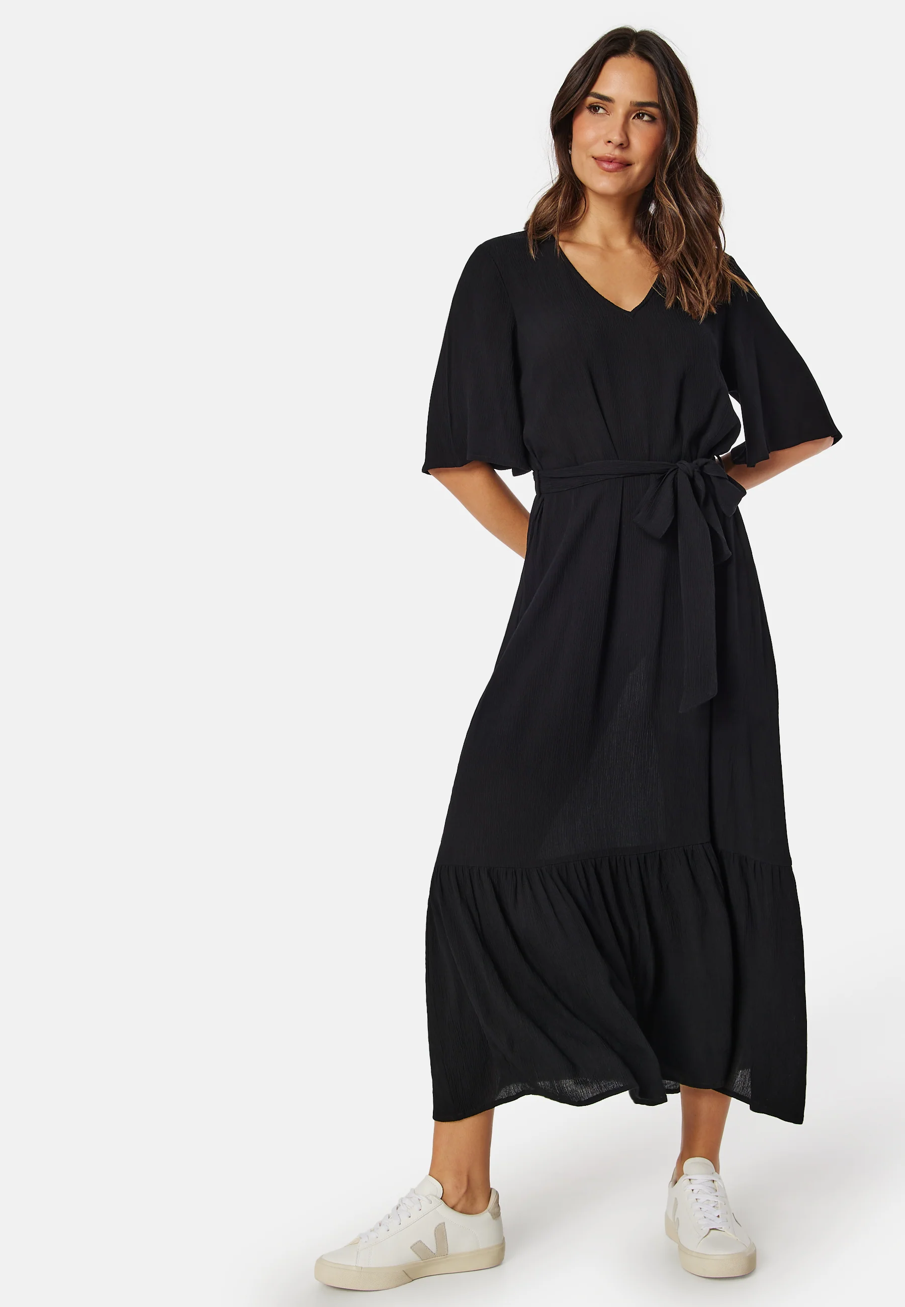 Butterfly Sleeve Viscose Dress - Image 3