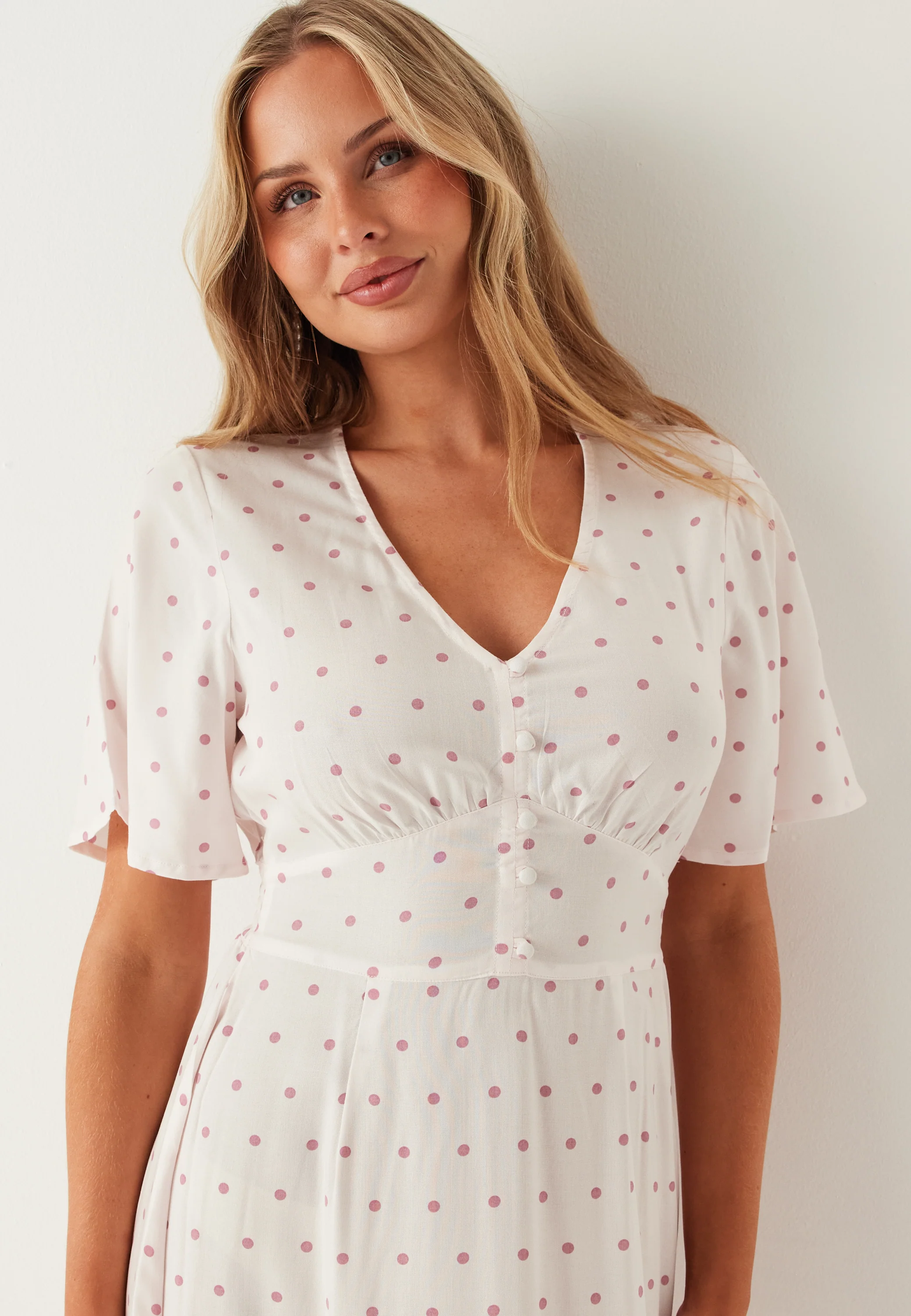 Butterfly Sleeve Viscose Maxi Dress - Image 2