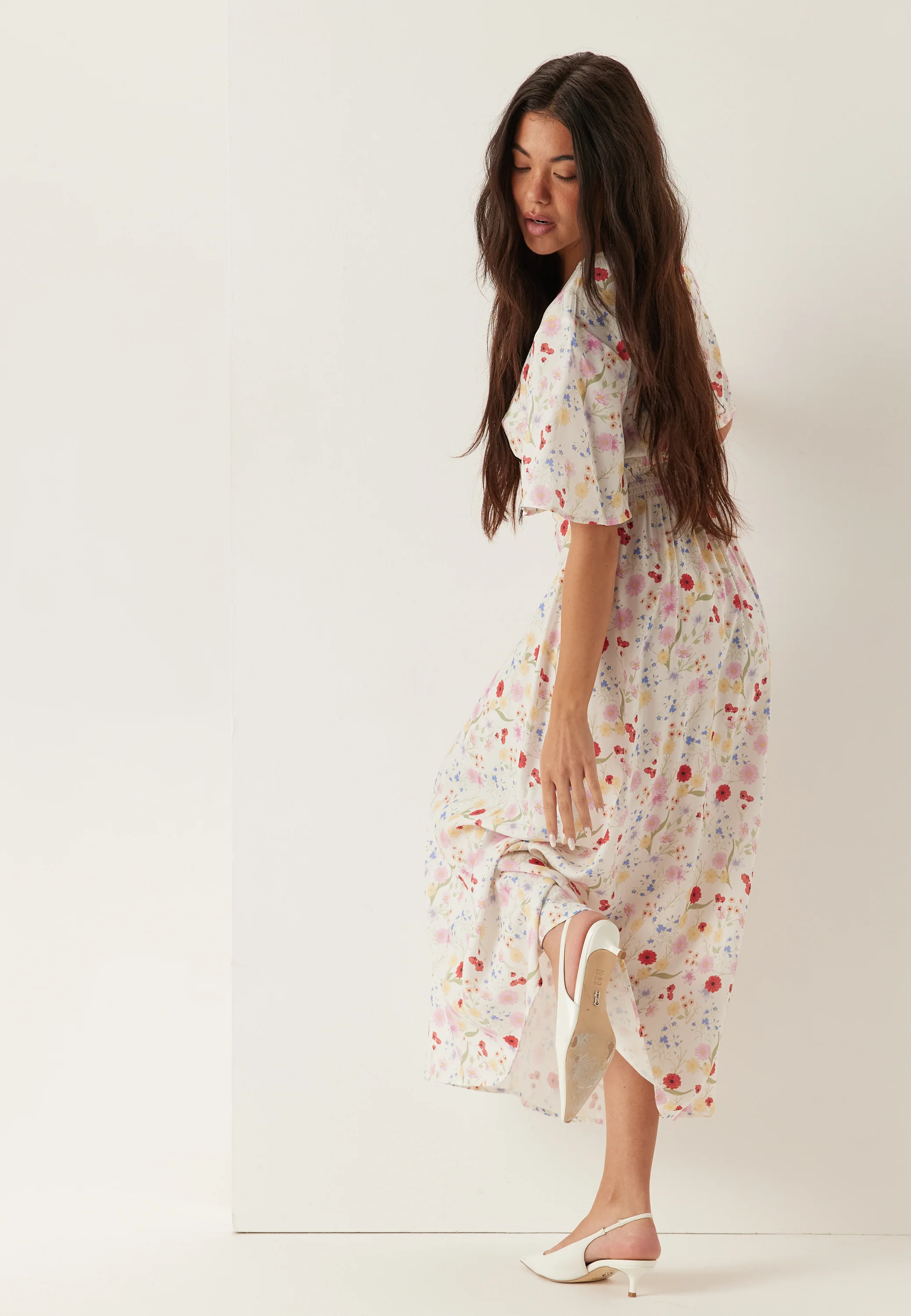 Butterfly Sleeve Viscose Maxi Dress - Image 3