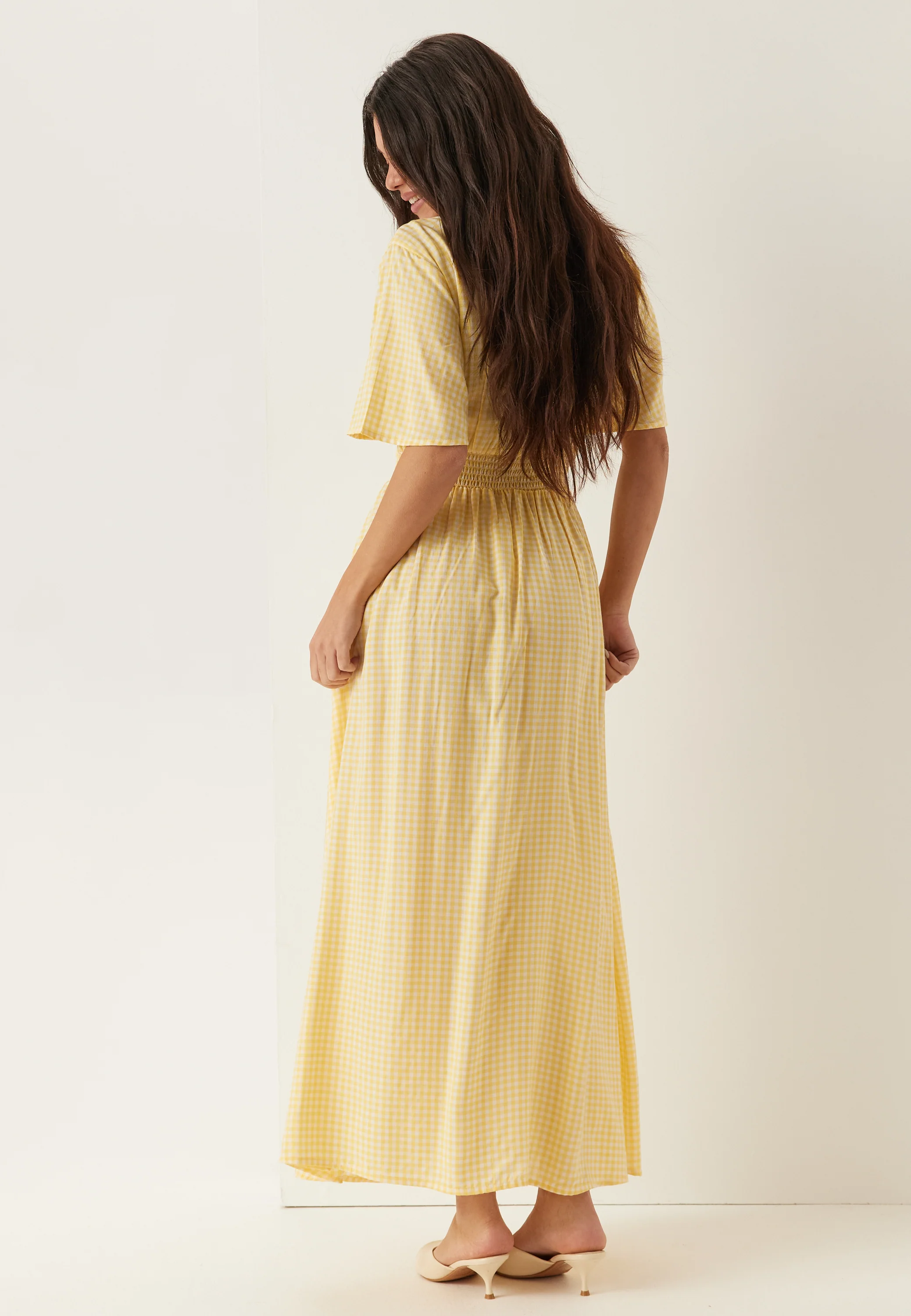 Butterfly Sleeve Viscose Maxi Dress - Image 3