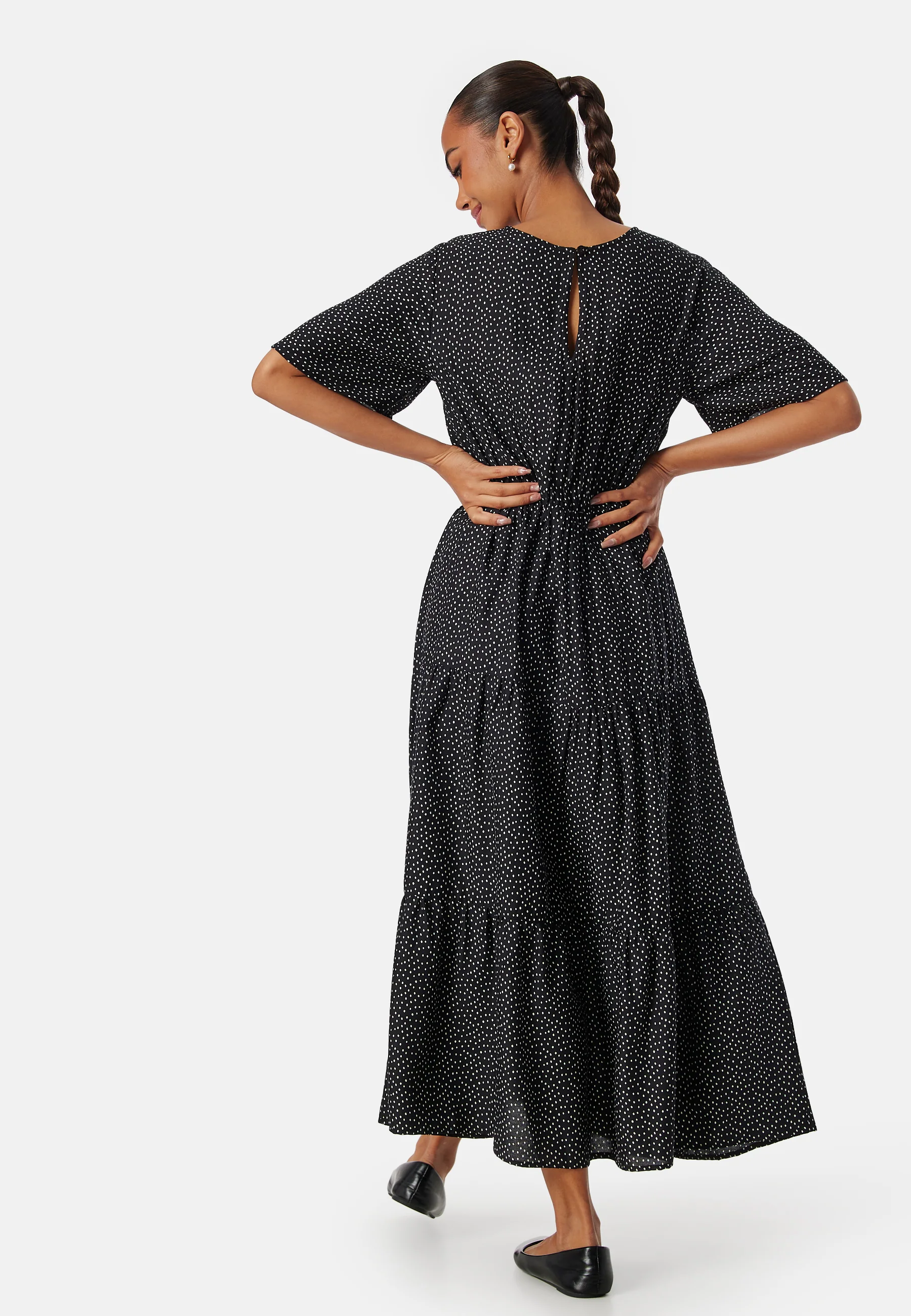 Butterfly Sleeve Viscose Midi Dress - Image 3
