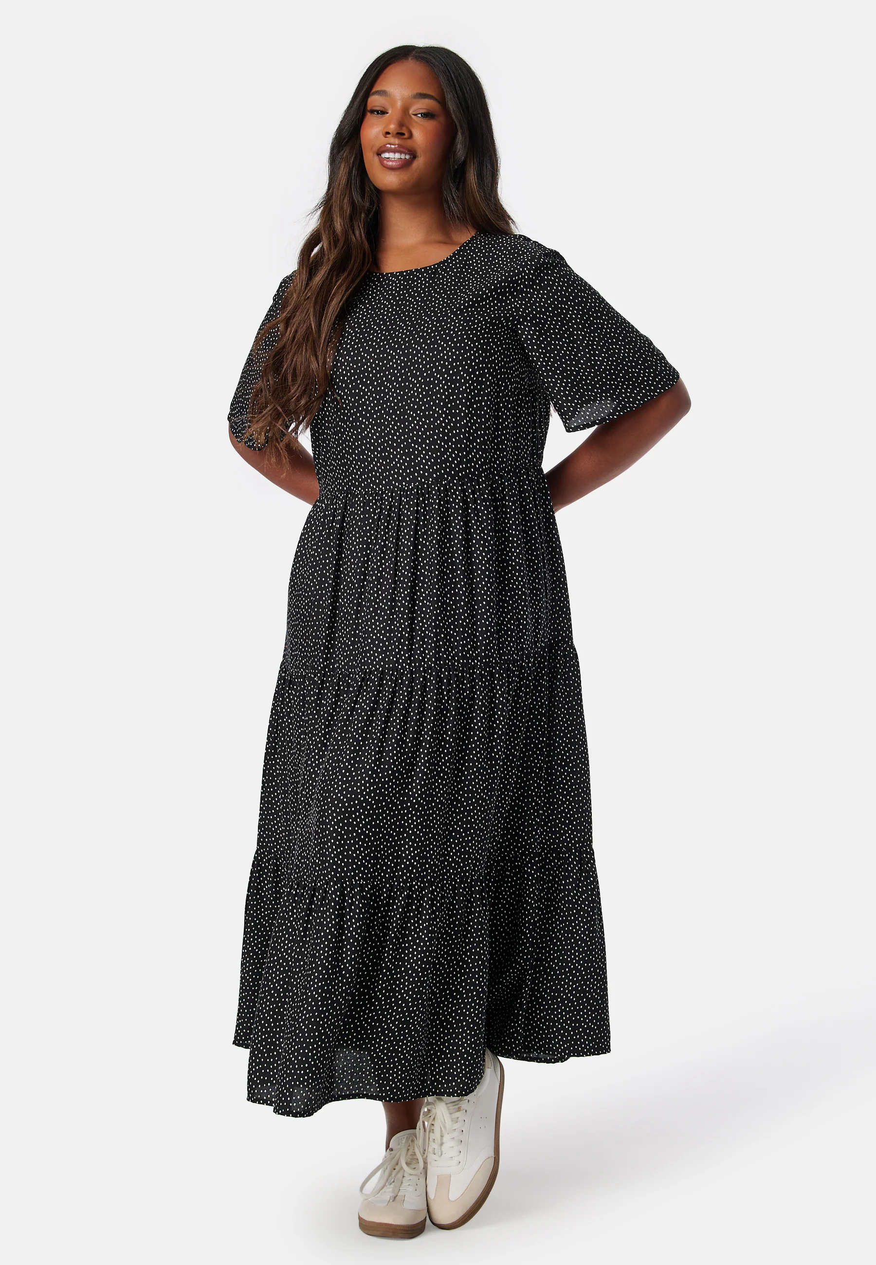 Butterfly Sleeve Viscose Midi Dress - Image 5