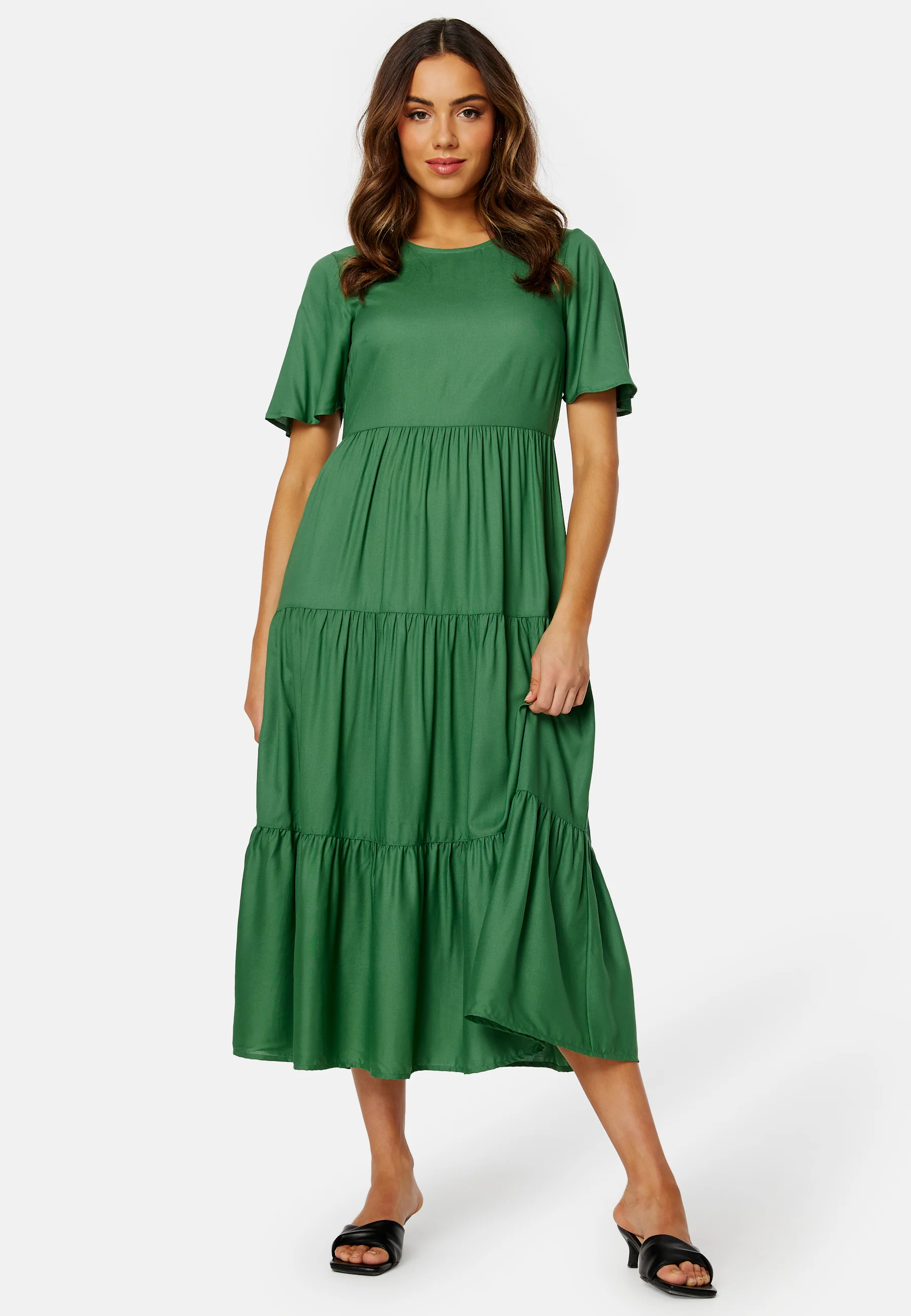 Butterfly Sleeve Viscose Midi Dress - Image 2