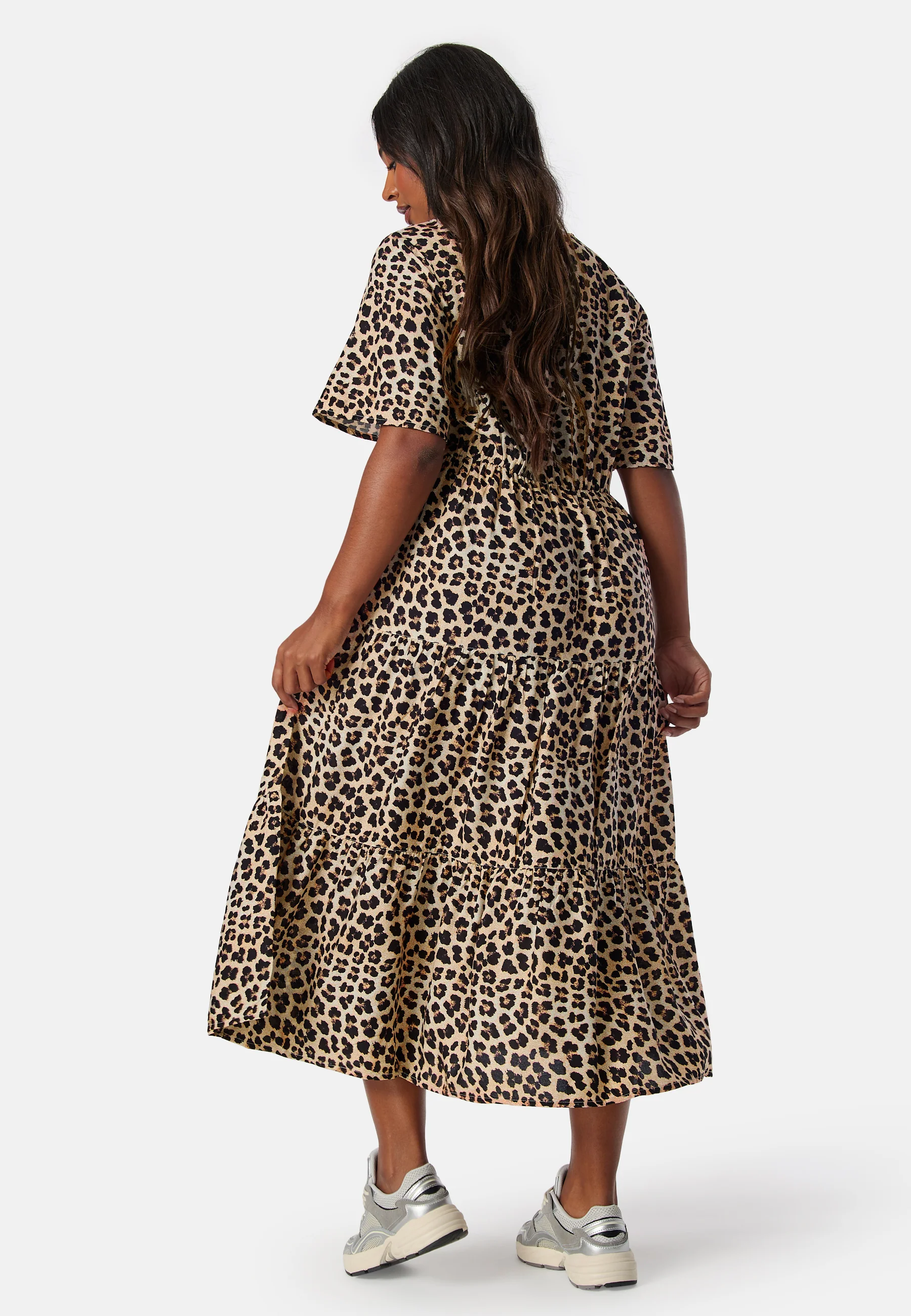 Butterfly Sleeve Viscose Midi Dress - Image 7