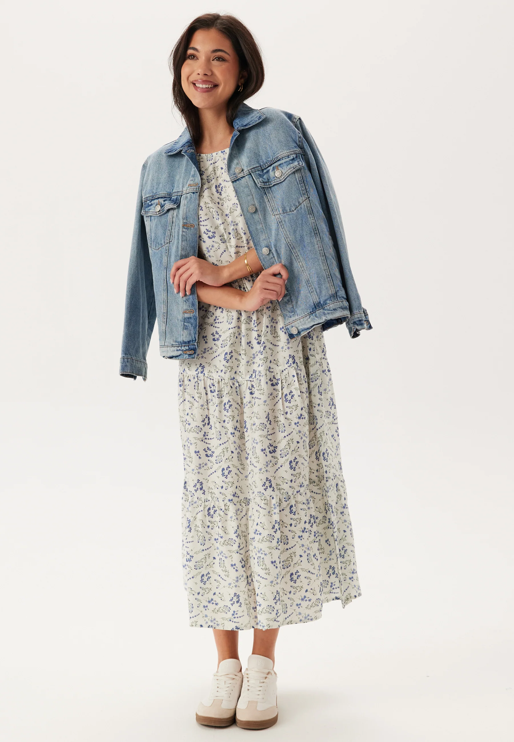 Butterfly Sleeve Viscose Midi Dress - Image 2