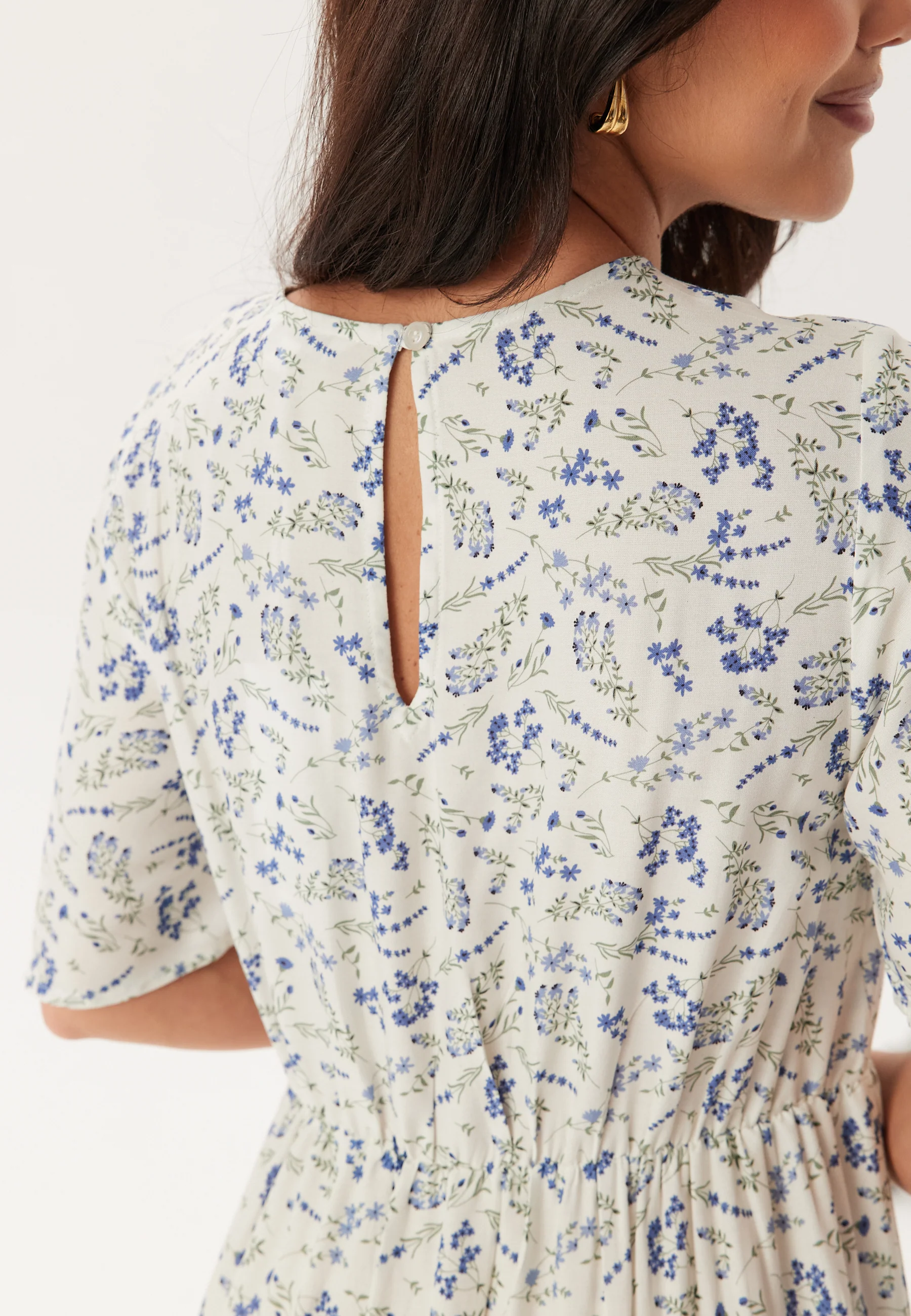 Butterfly Sleeve Viscose Midi Dress - Image 4