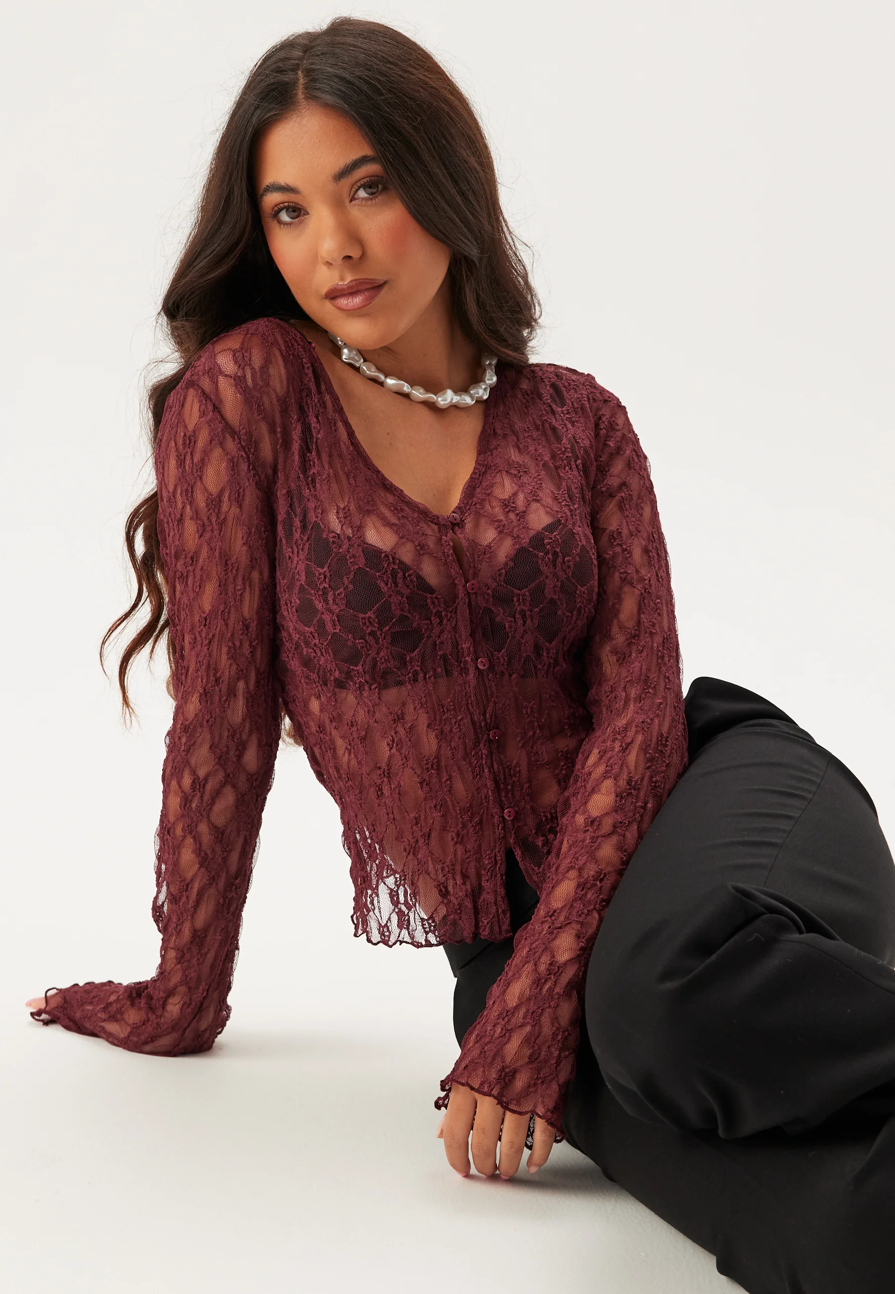 Button Lace Cardigan - Image 2