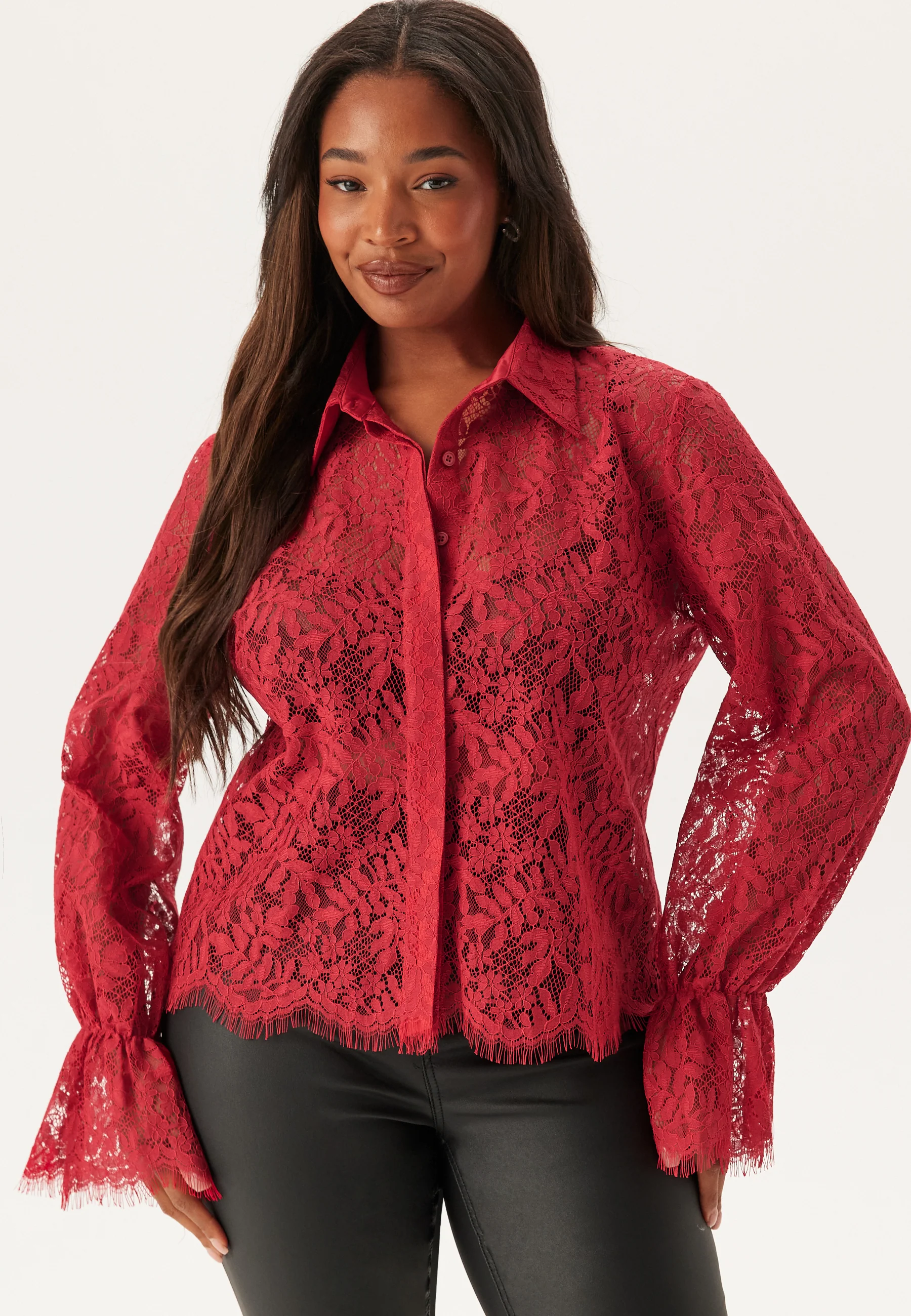 Buttoned Lace Shirt - Image 8