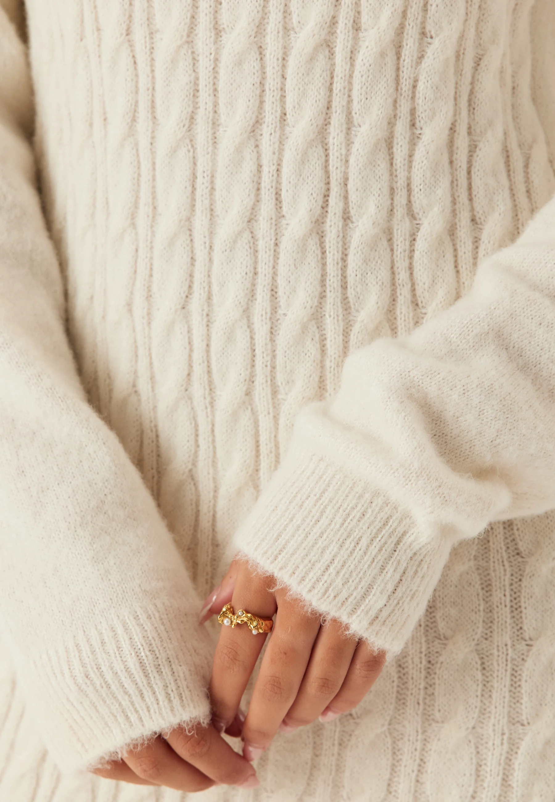 Cable Knit Sweater Dress - Image 5