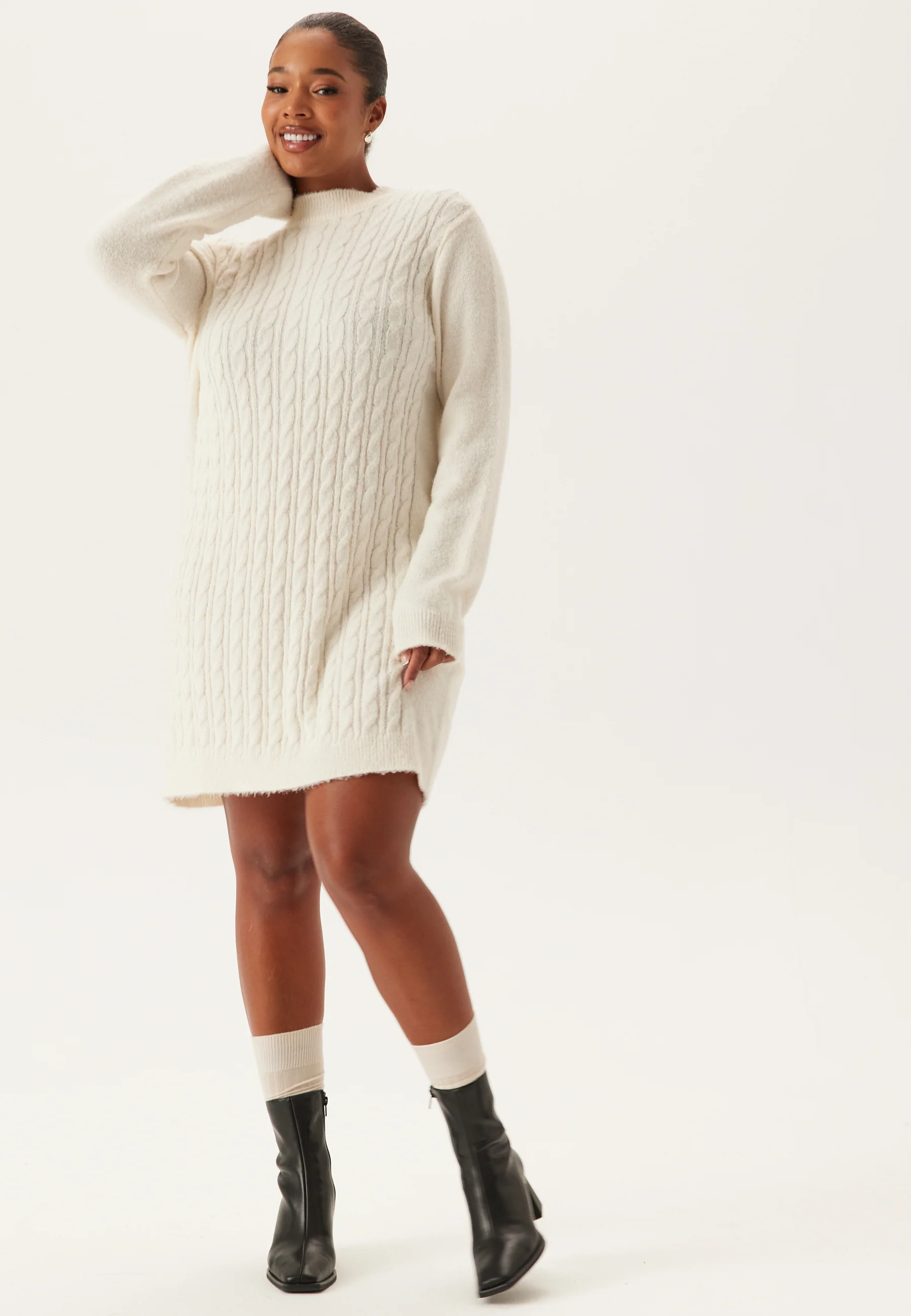 Cable Knit Sweater Dress - Image 6