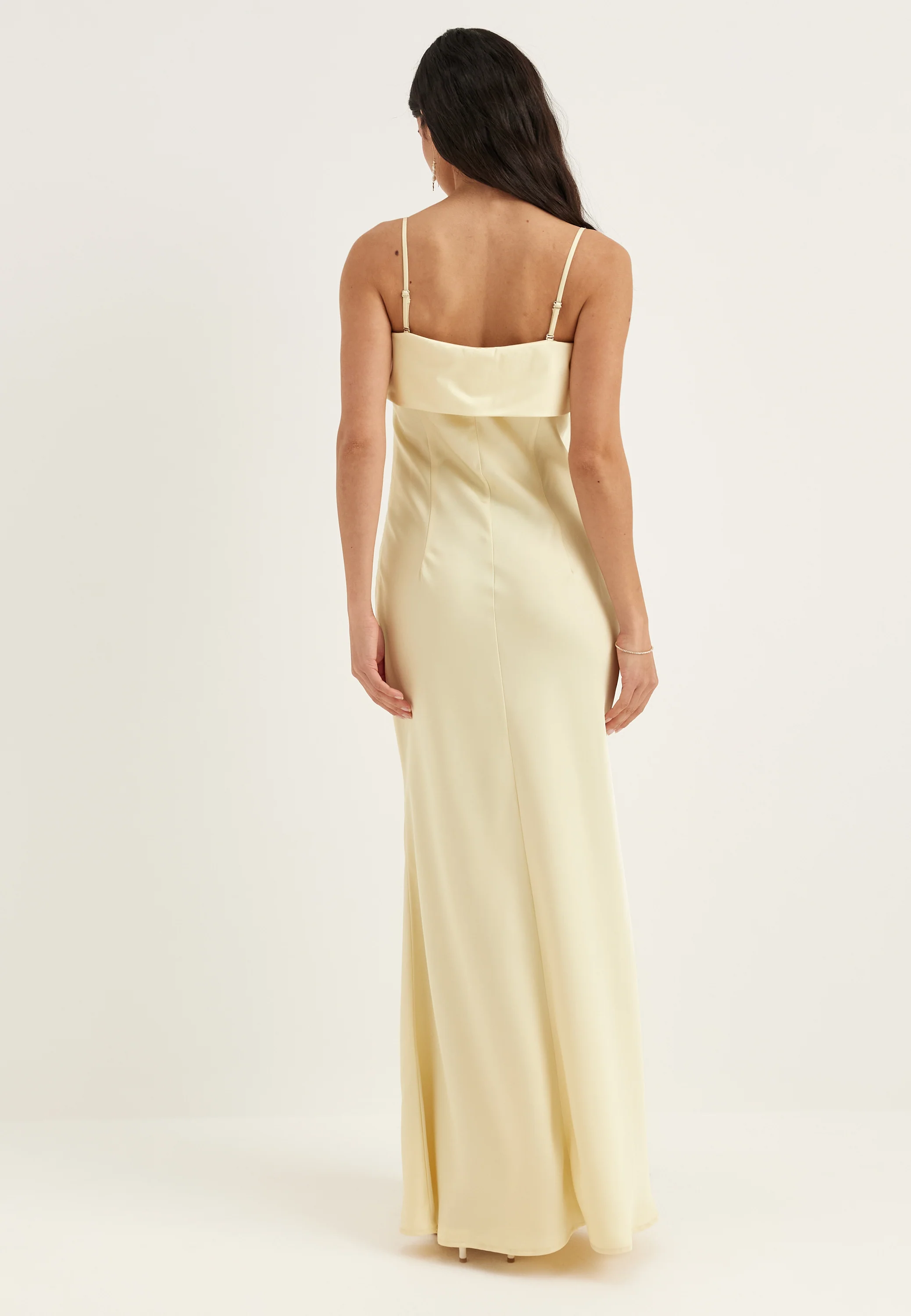 Cape Satin Maxi Dress - Image 10