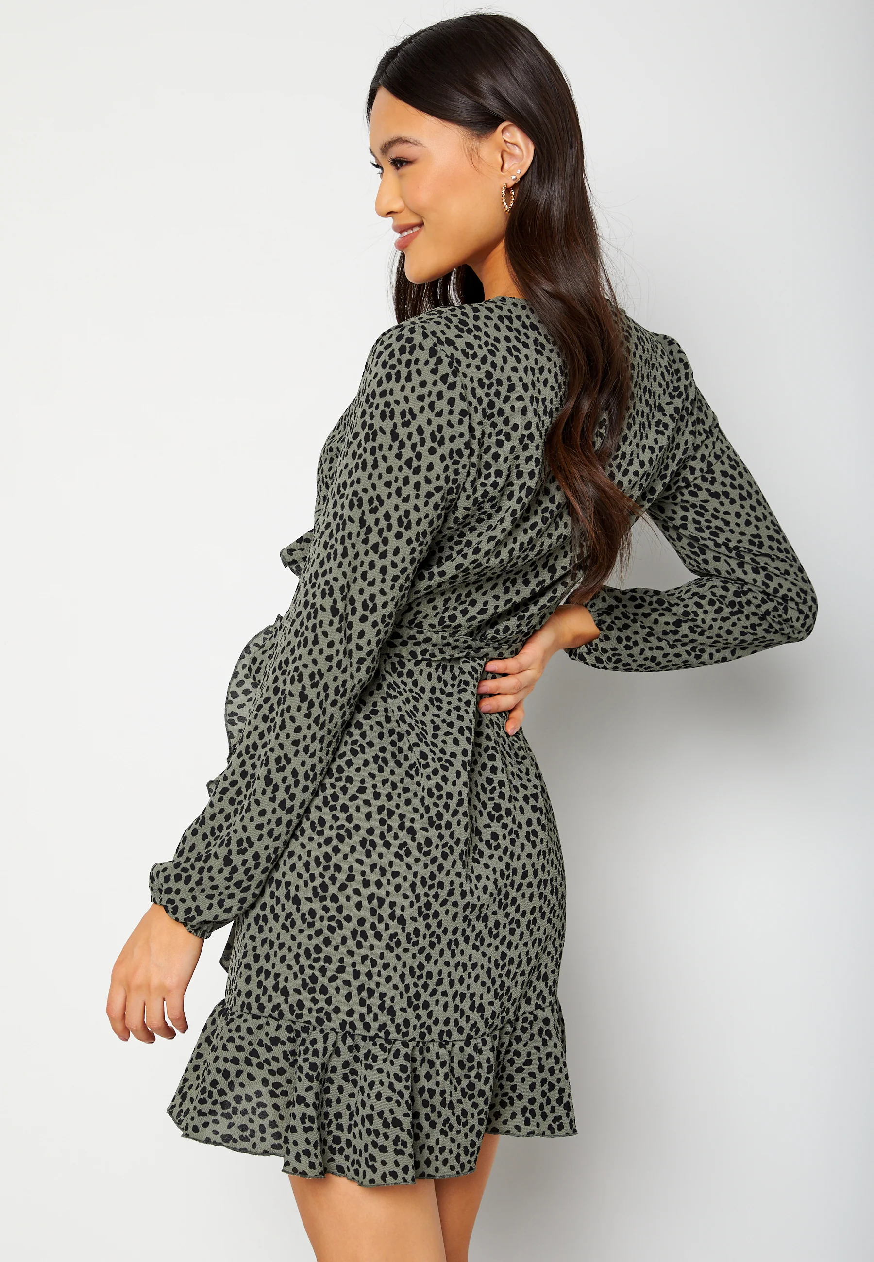 Carly L/S Wrap Dress - Image 3