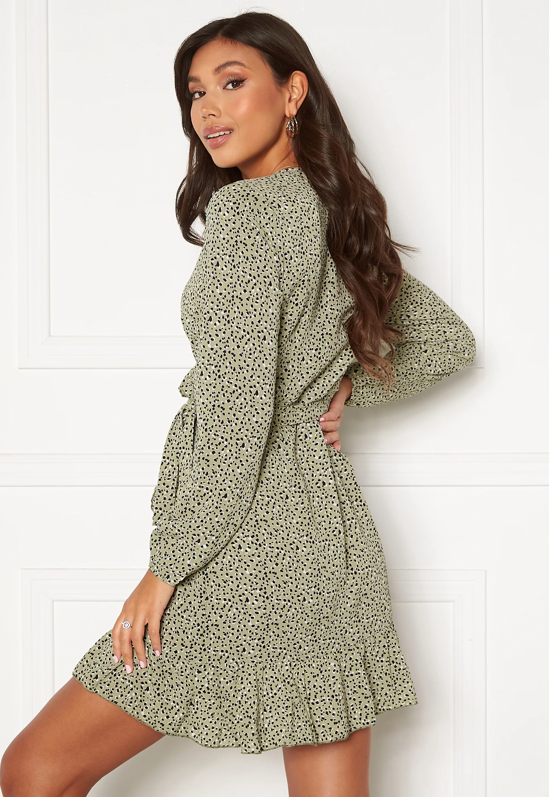 Carly L/S Wrap Dress - Image 3