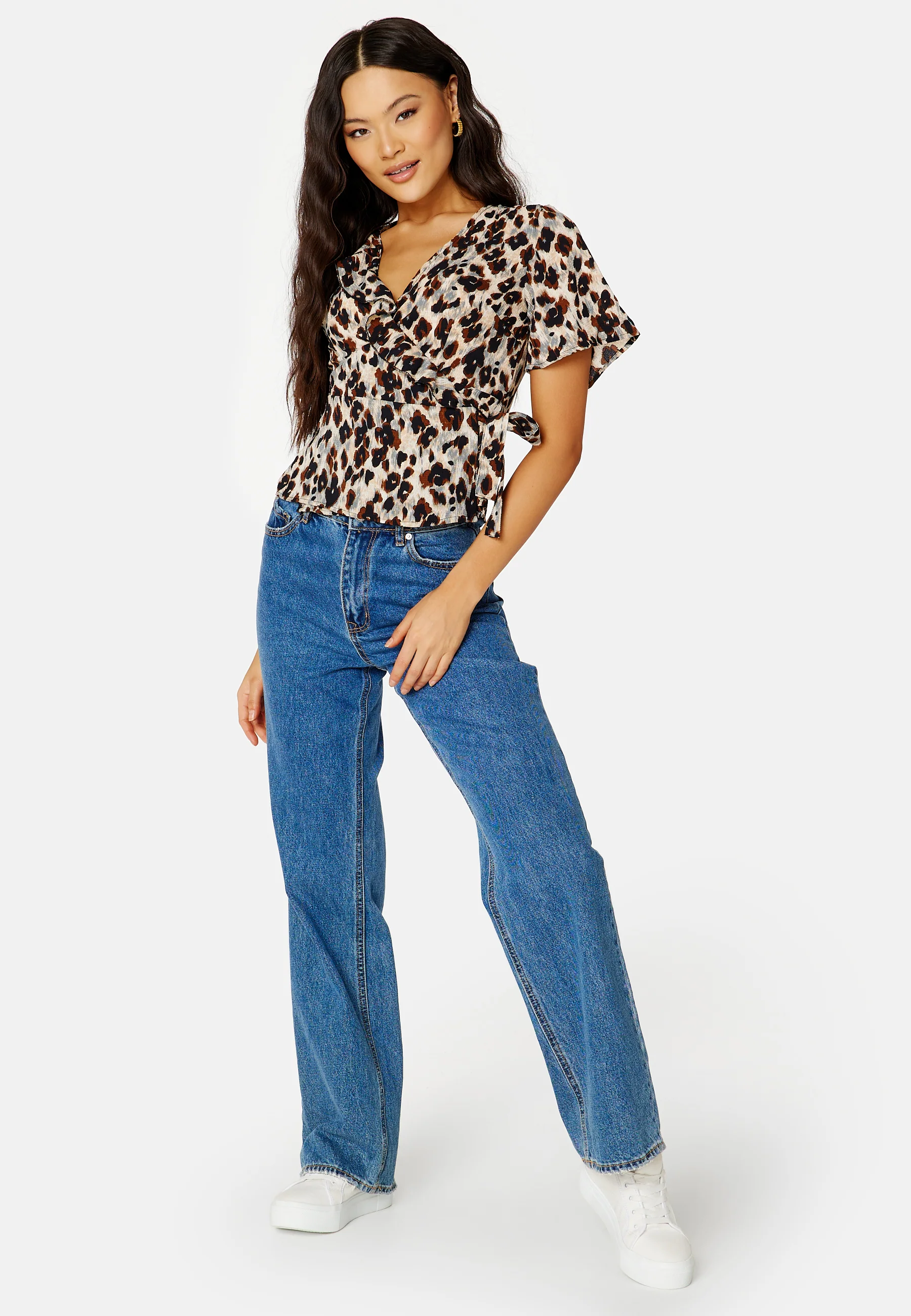 Carly S/S Wrap Short Top - Image 2