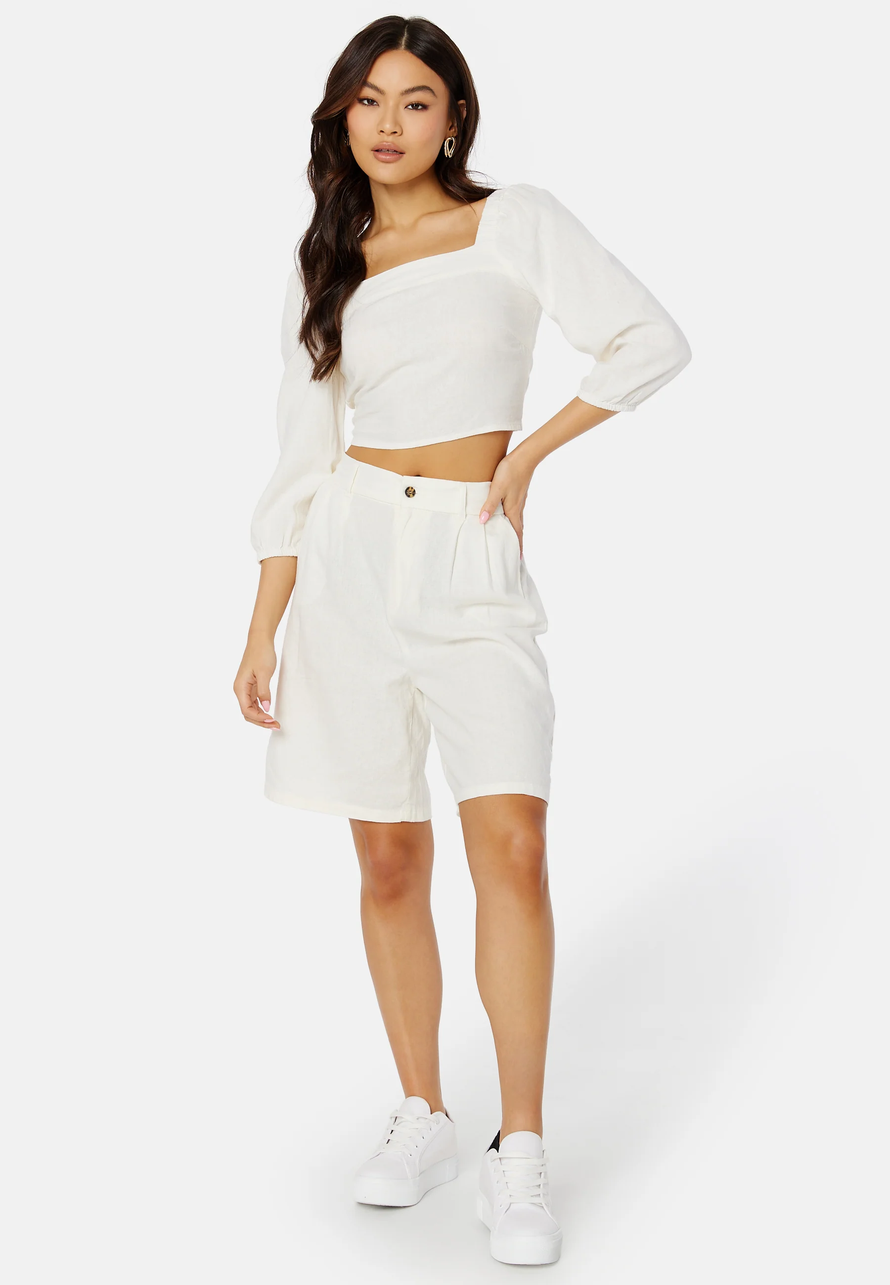 Caro 3/4 Balloon Linen Blend Top - Image 5