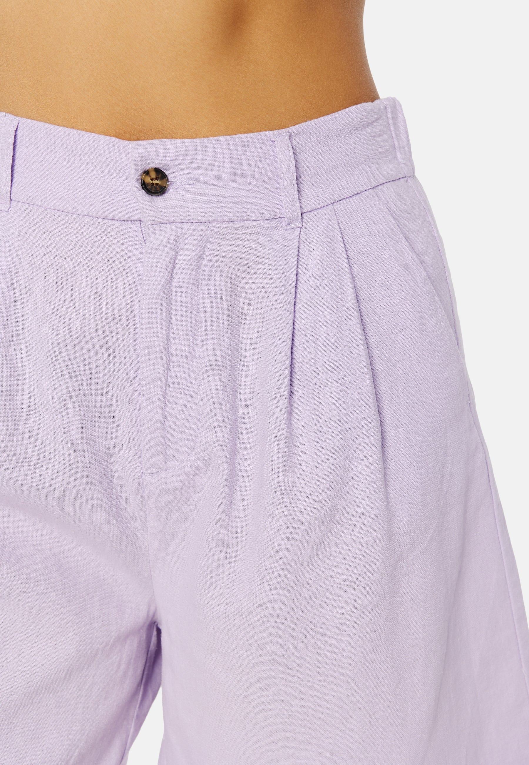 Caro HW Wide Linen Blend Shorts - Image 2