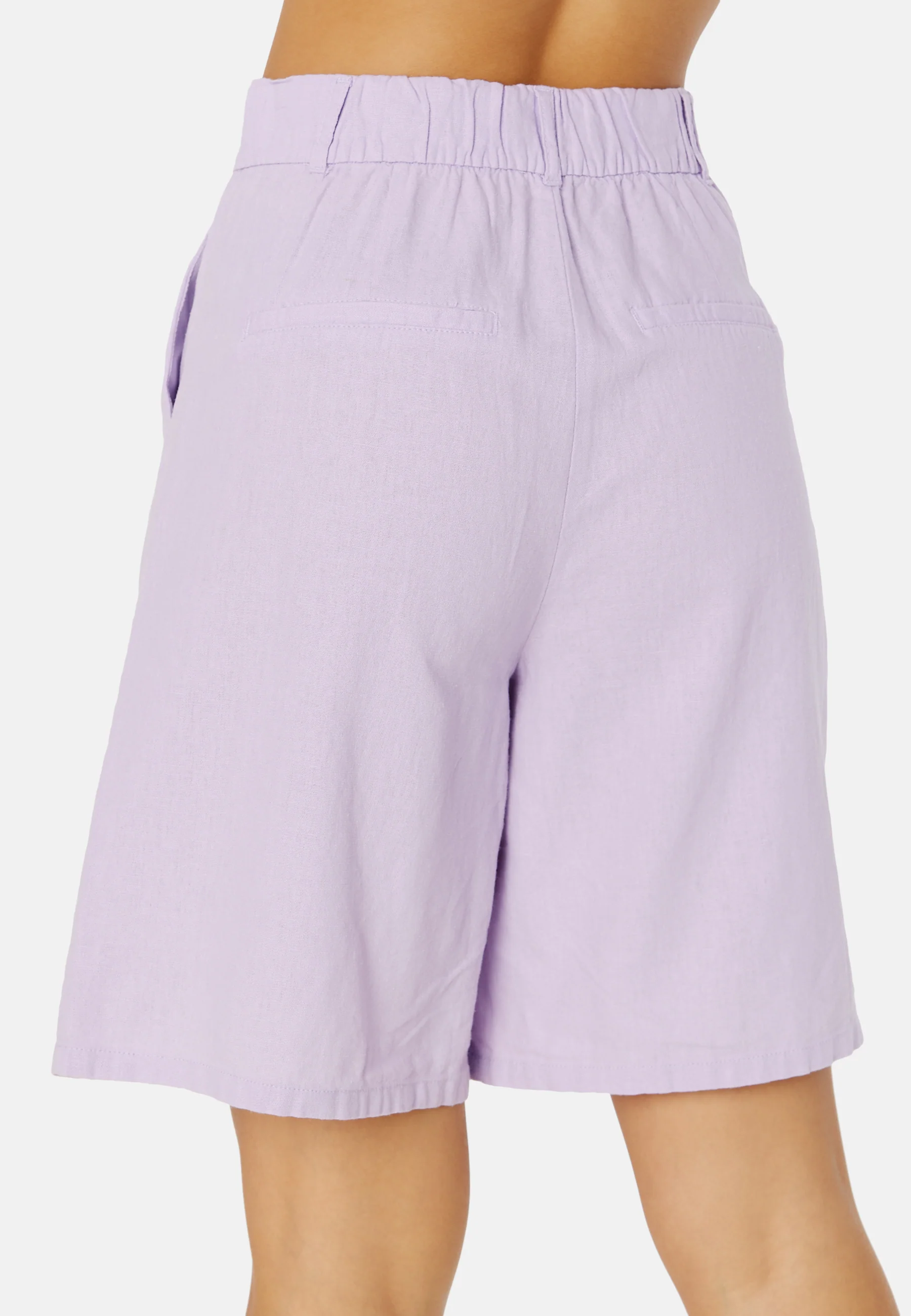 Caro HW Wide Linen Blend Shorts - Image 4