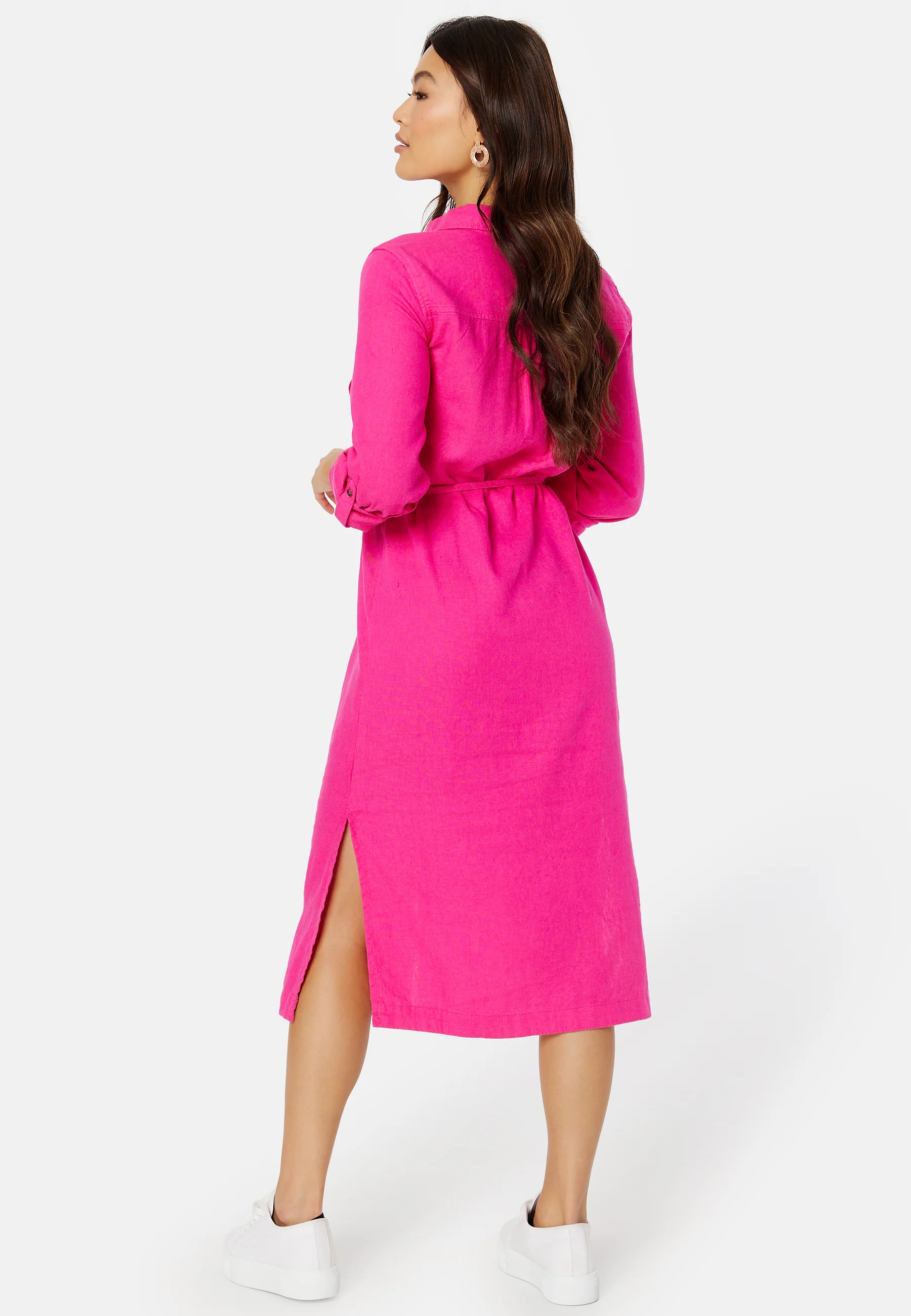 Caro LS Linen Blend Shirt Dress - Image 5