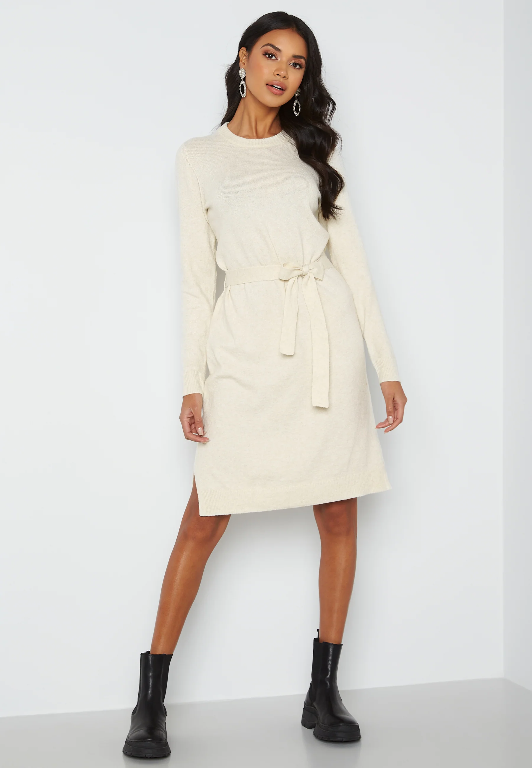 Cava LS O-Neck Knit Dress - Image 2