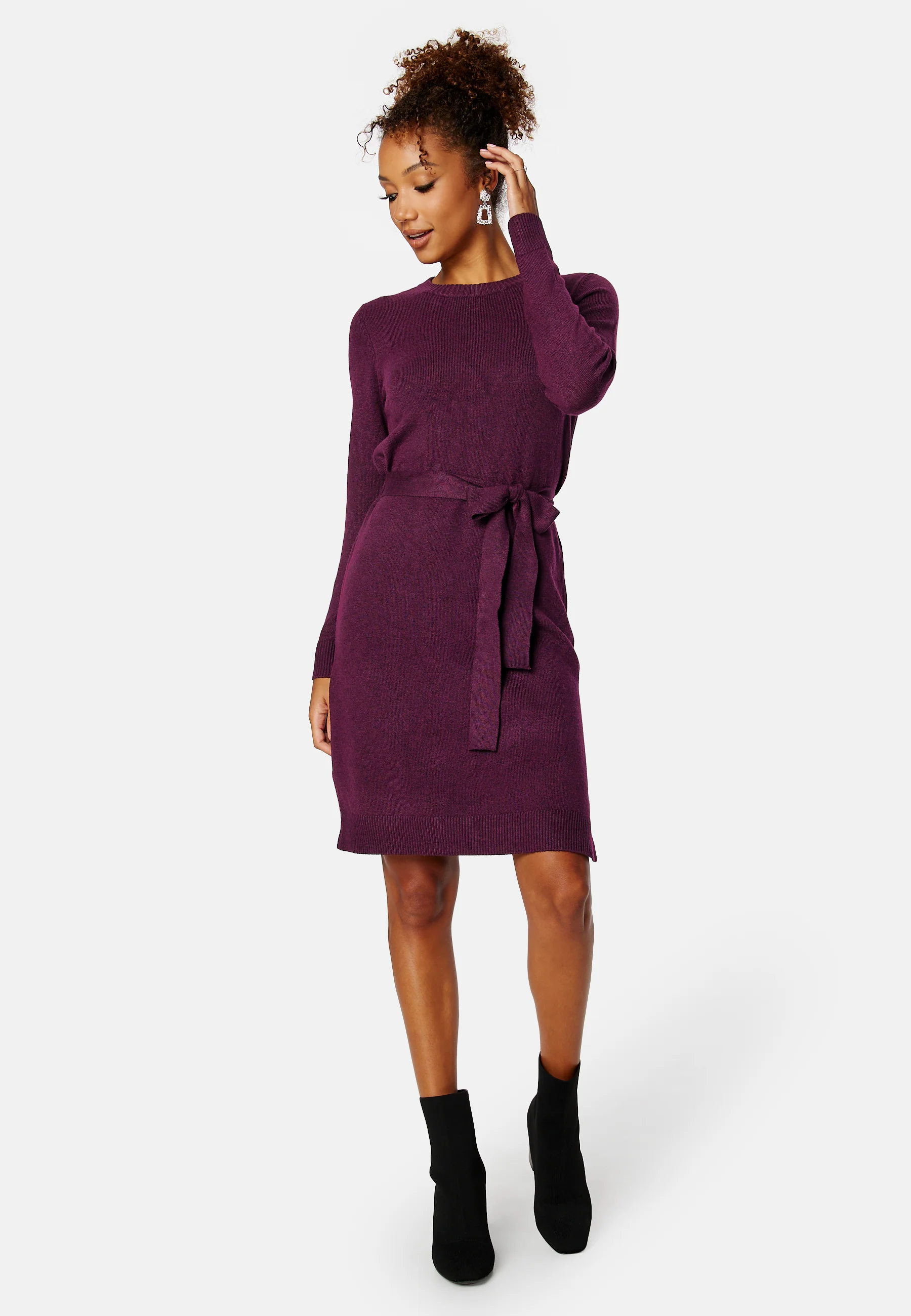 Cava LS O-Neck Knit Dress - Image 2