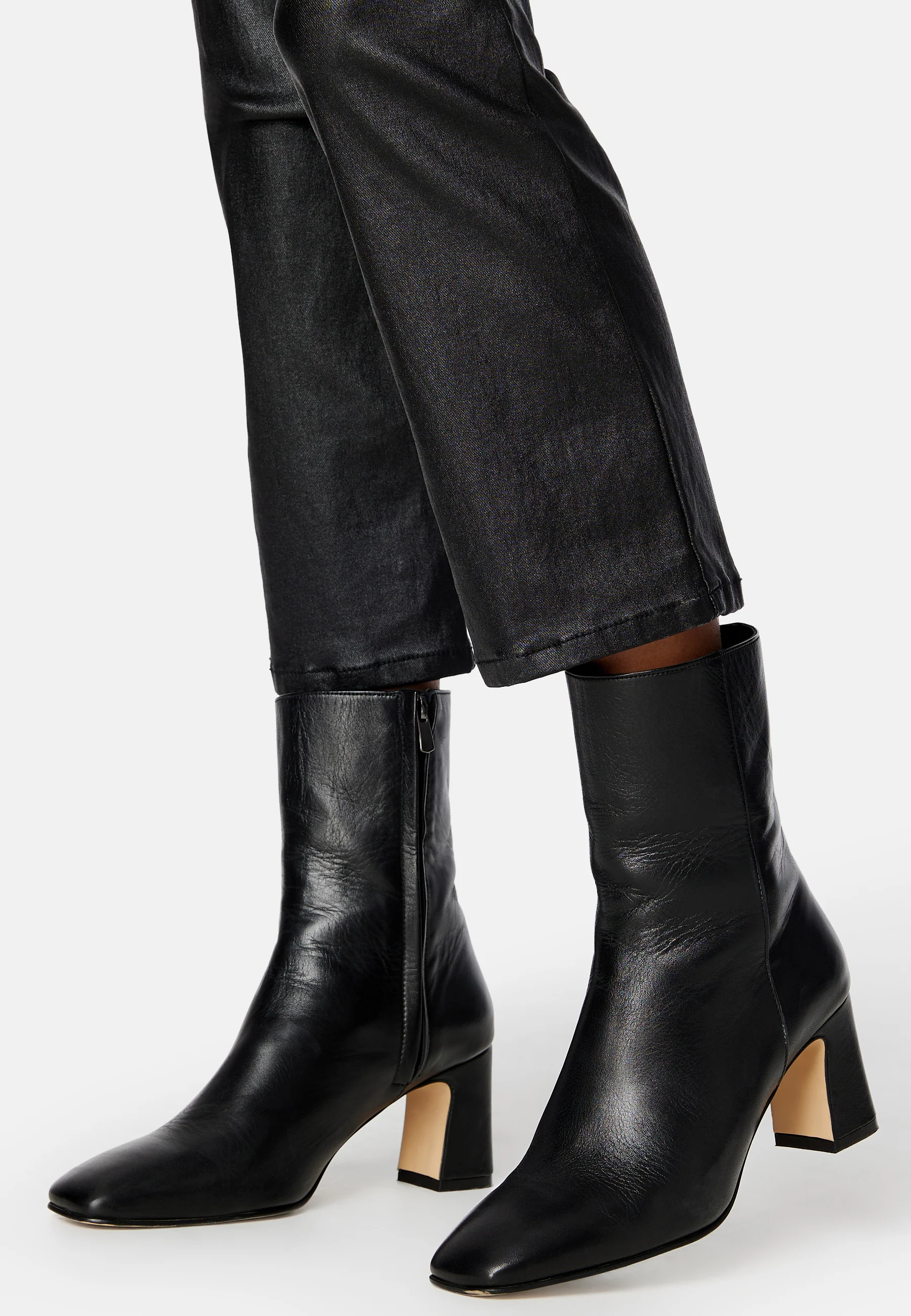 CC Leather Heeled Boots