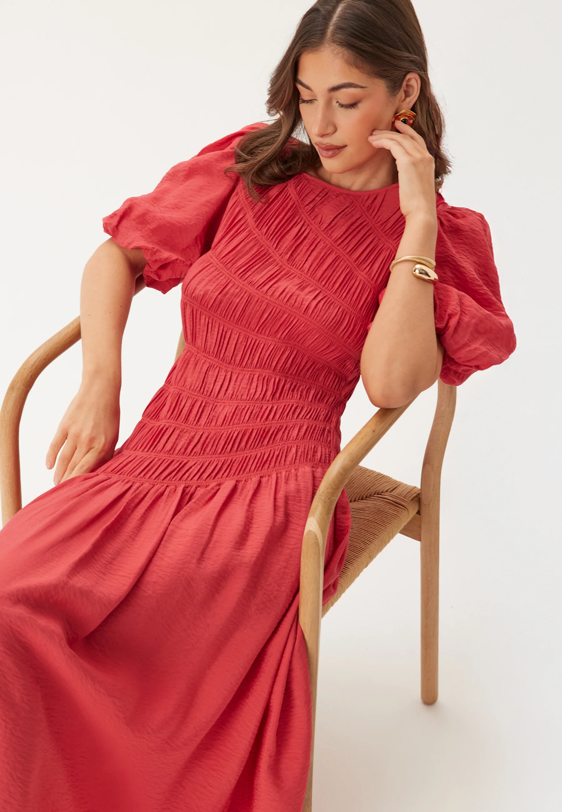 CC Puff Sleeve Smock Dress - Image 3