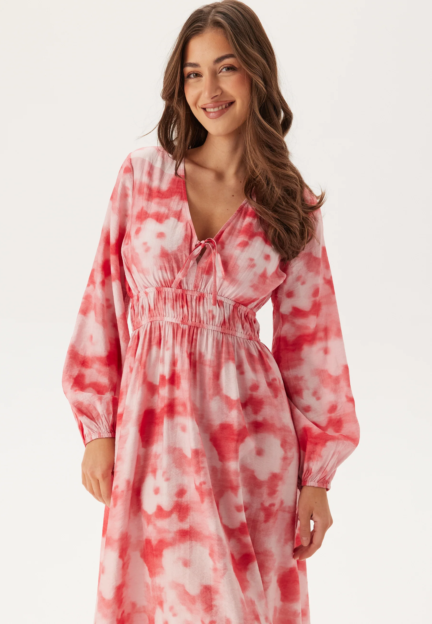CC V-neck Viscose Strap L/S Dress - Image 4