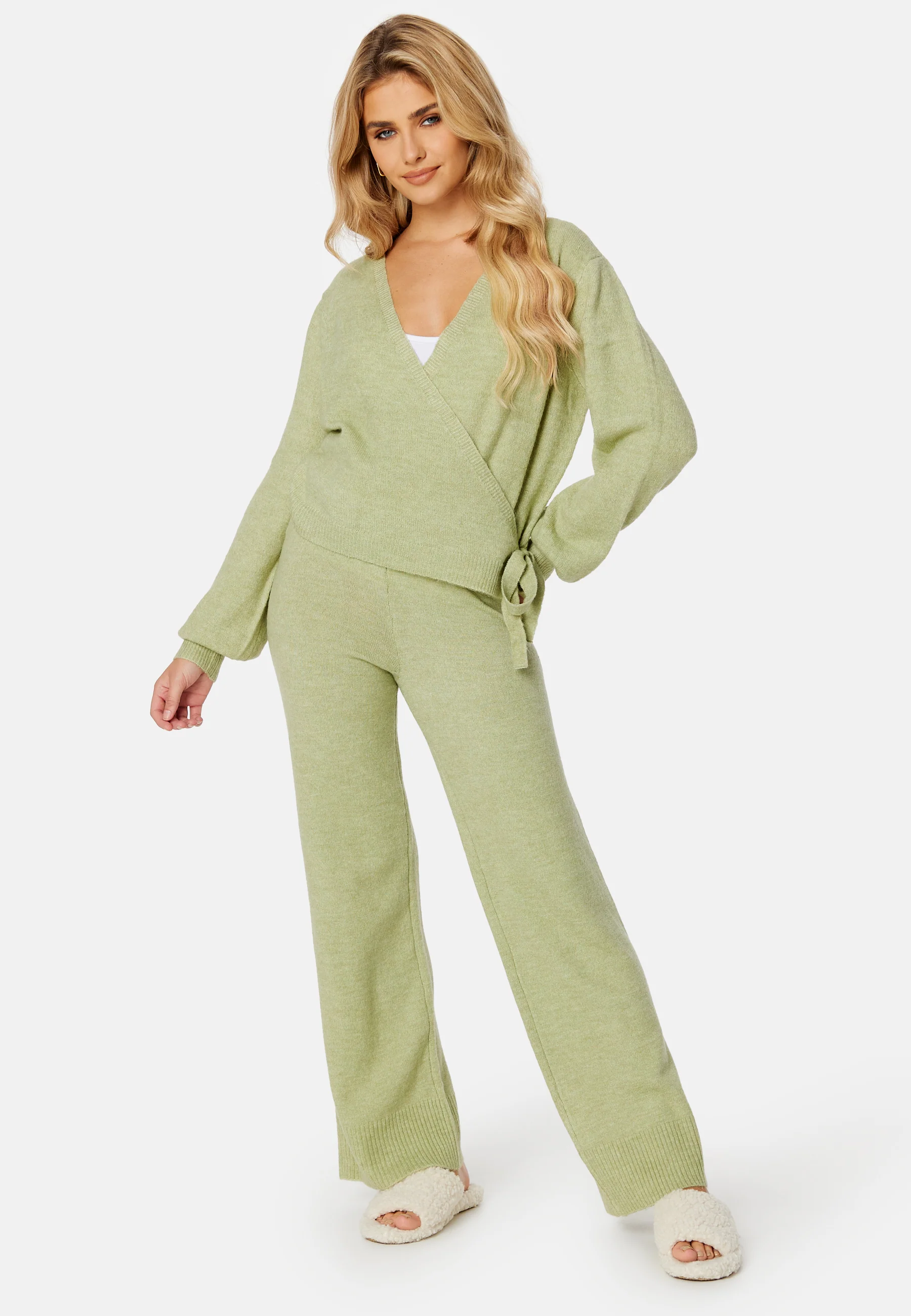 Celic HW Wide Knit Pants - Image 2