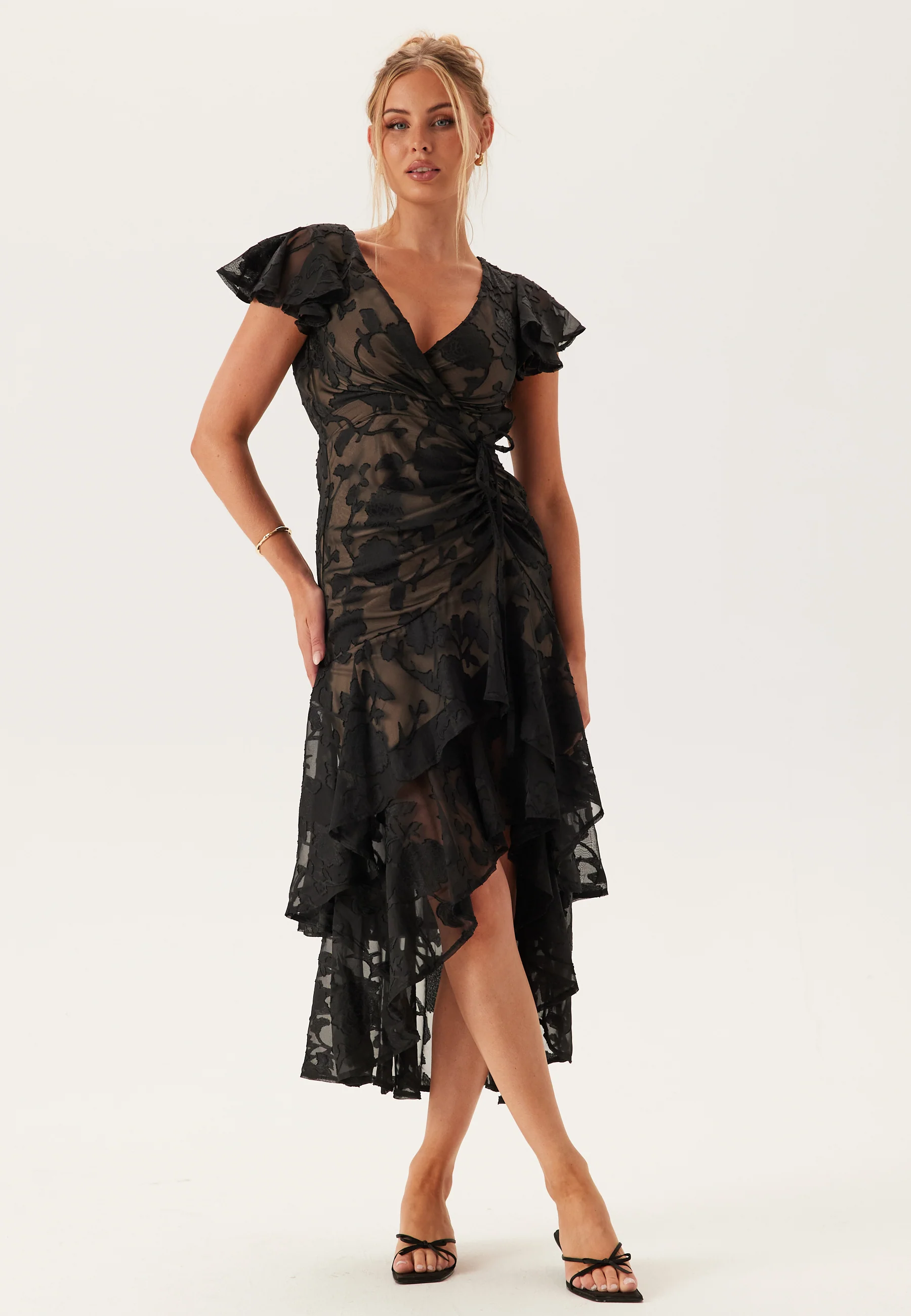 Chiffon Flutter High Low Dress