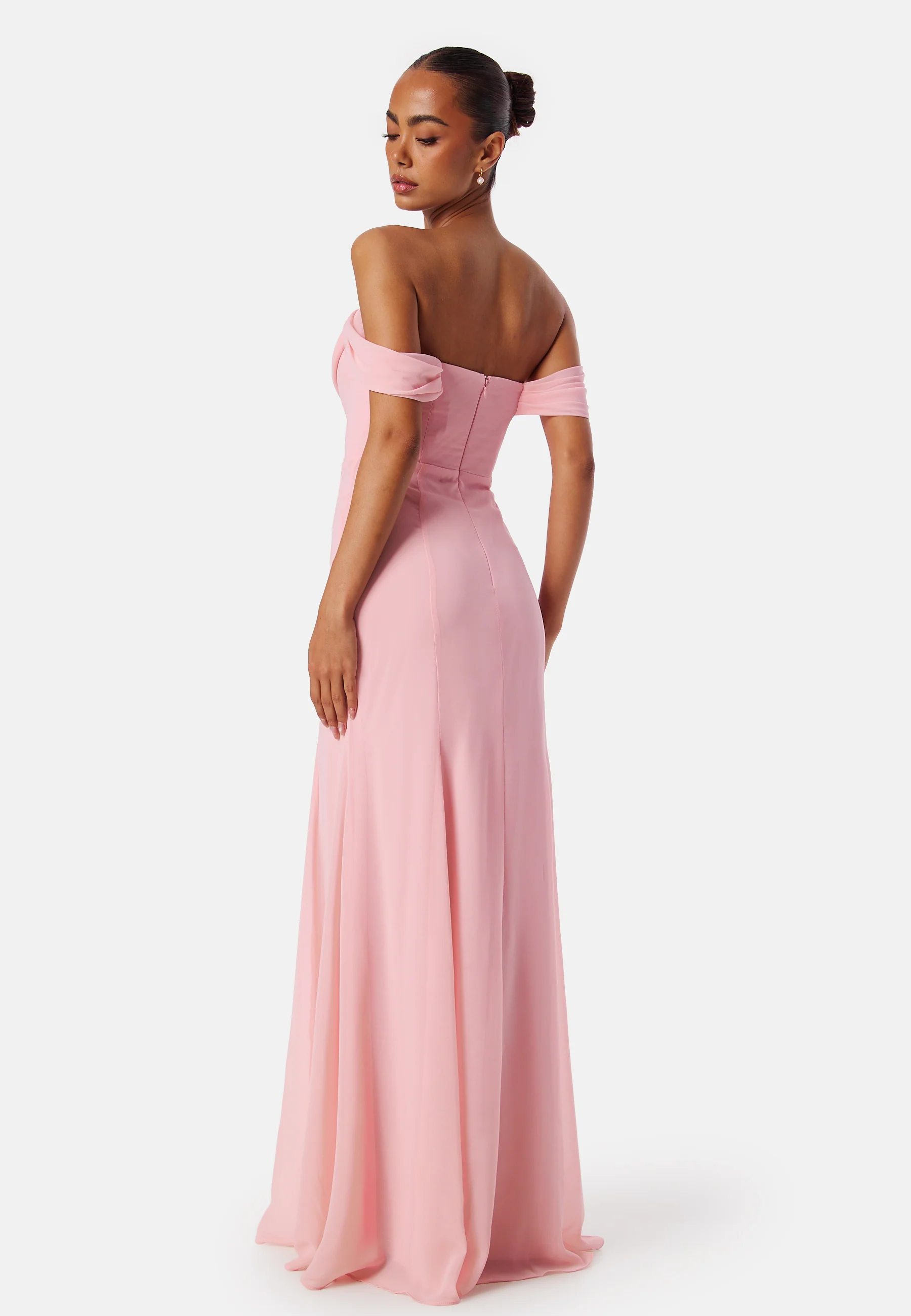 Chiffon Off Shoulder Maxi Dress - Image 2