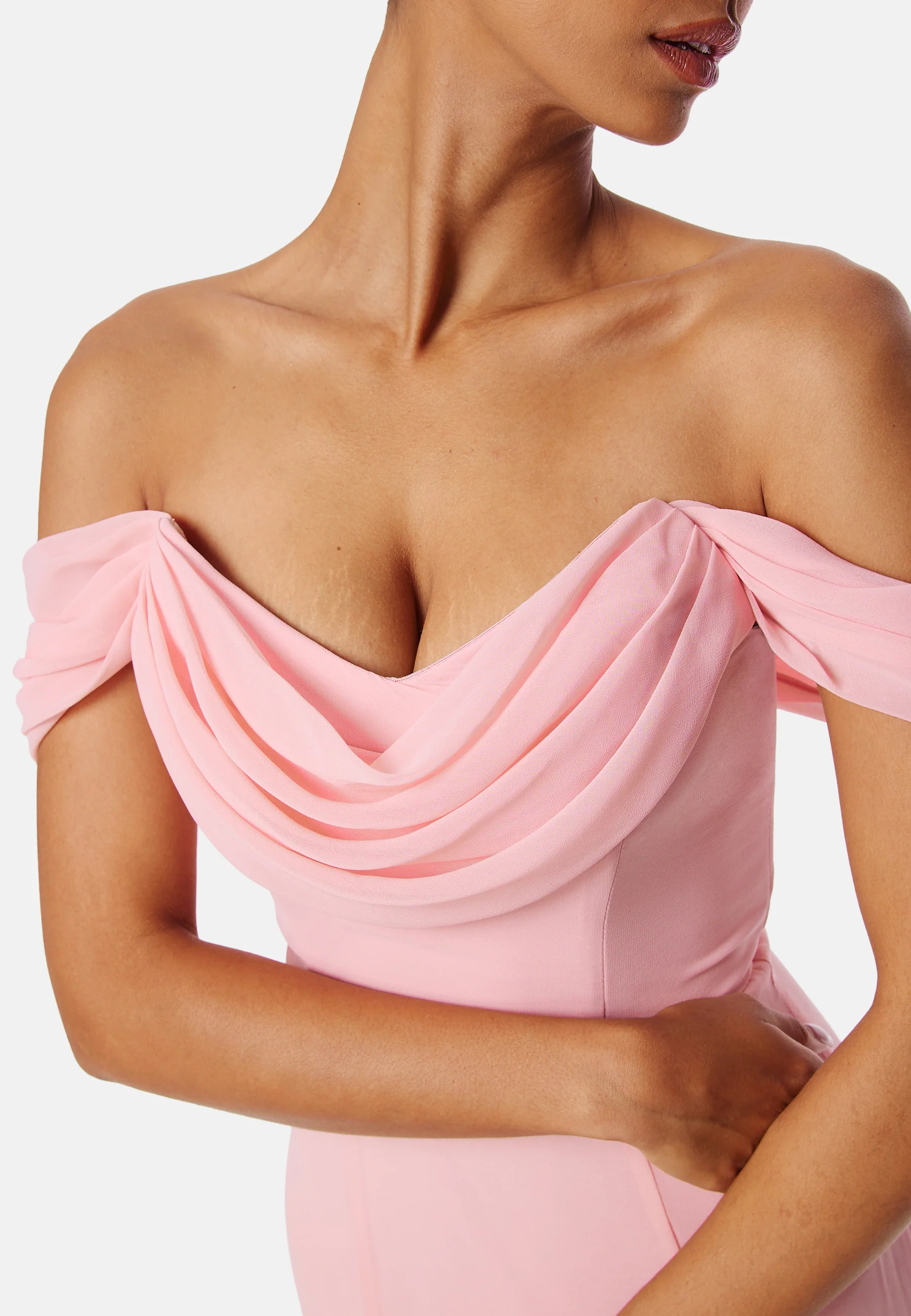 Chiffon Off Shoulder Maxi Dress - Image 3