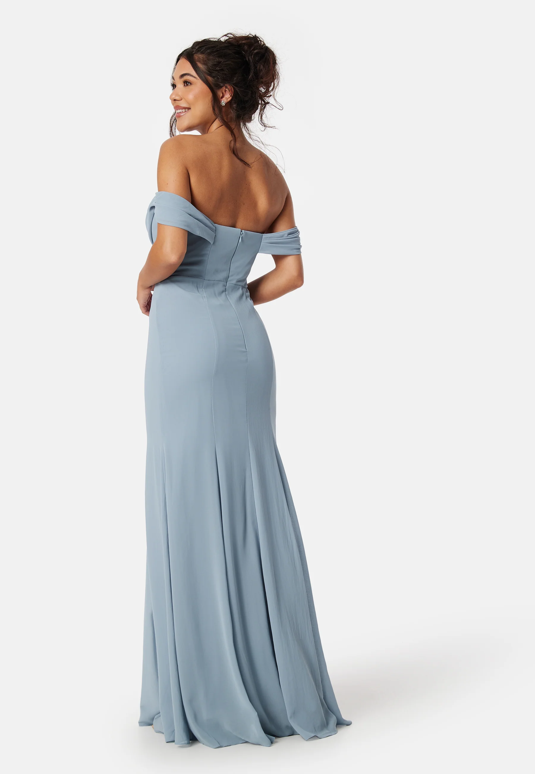 Chiffon Off Shoulder Maxi Dress - Image 2