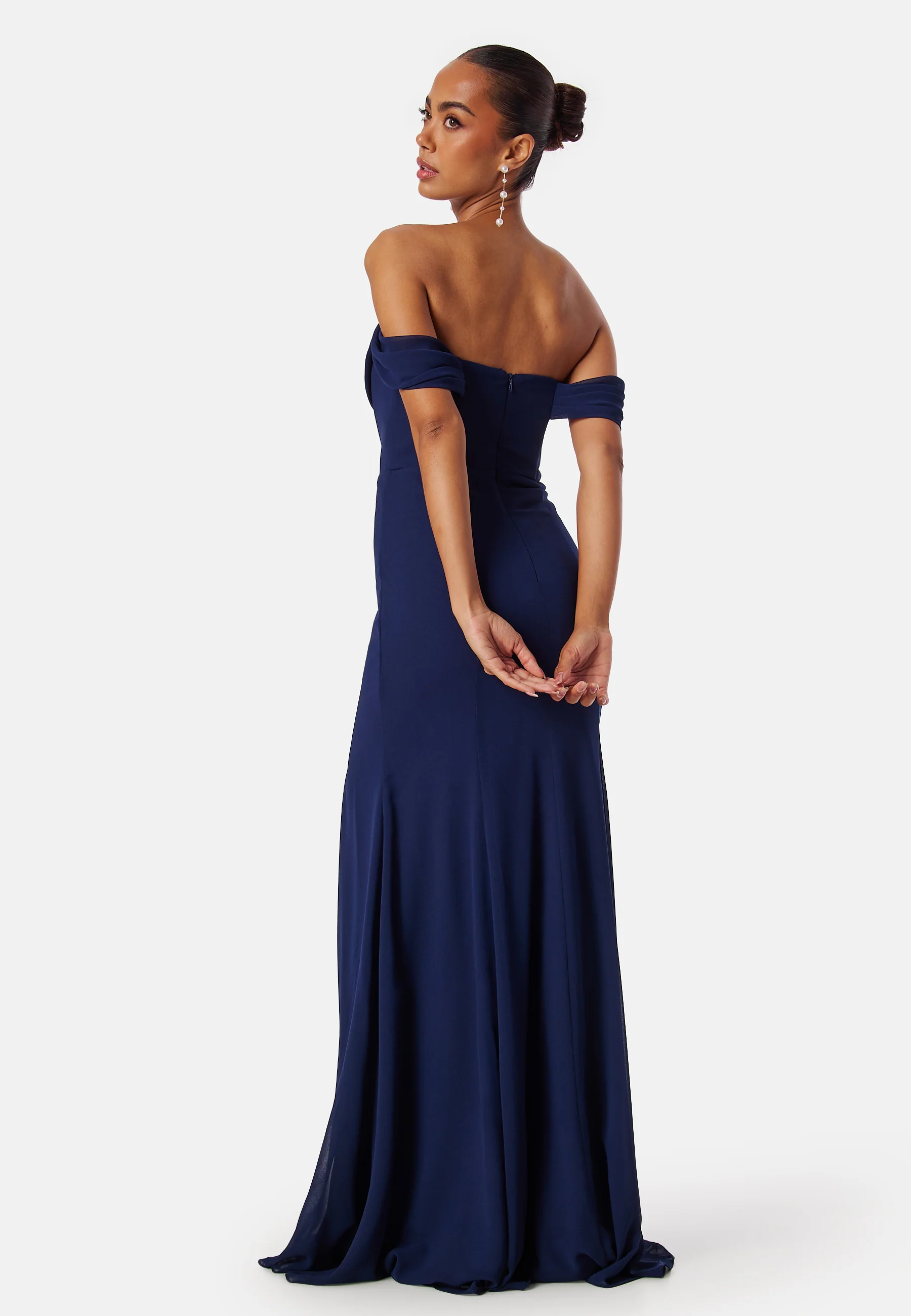 Chiffon Off Shoulder Maxi Dress - Image 2