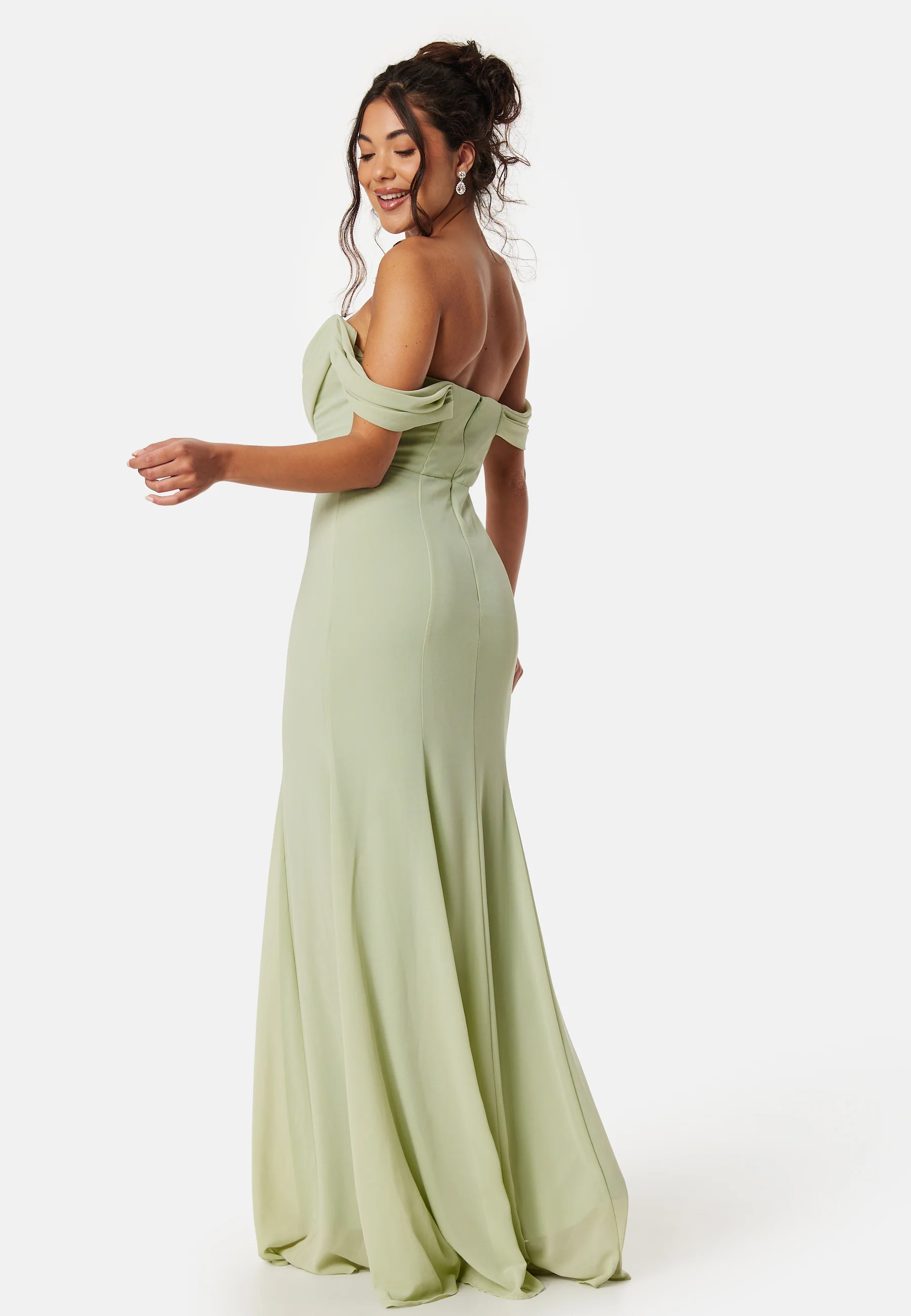Chiffon Off Shoulder Maxi Dress - Image 2