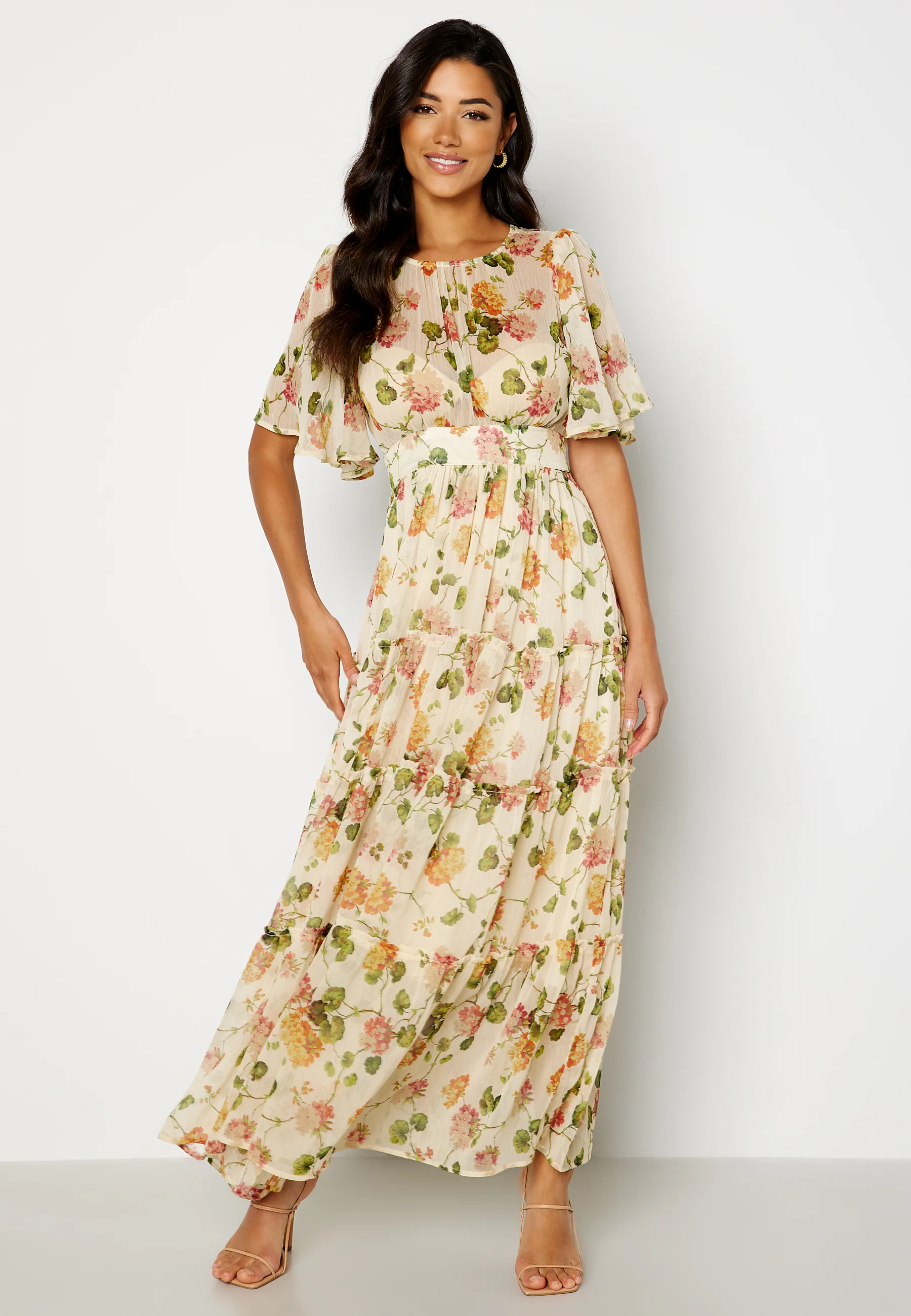 Chiffon Open Back Dress