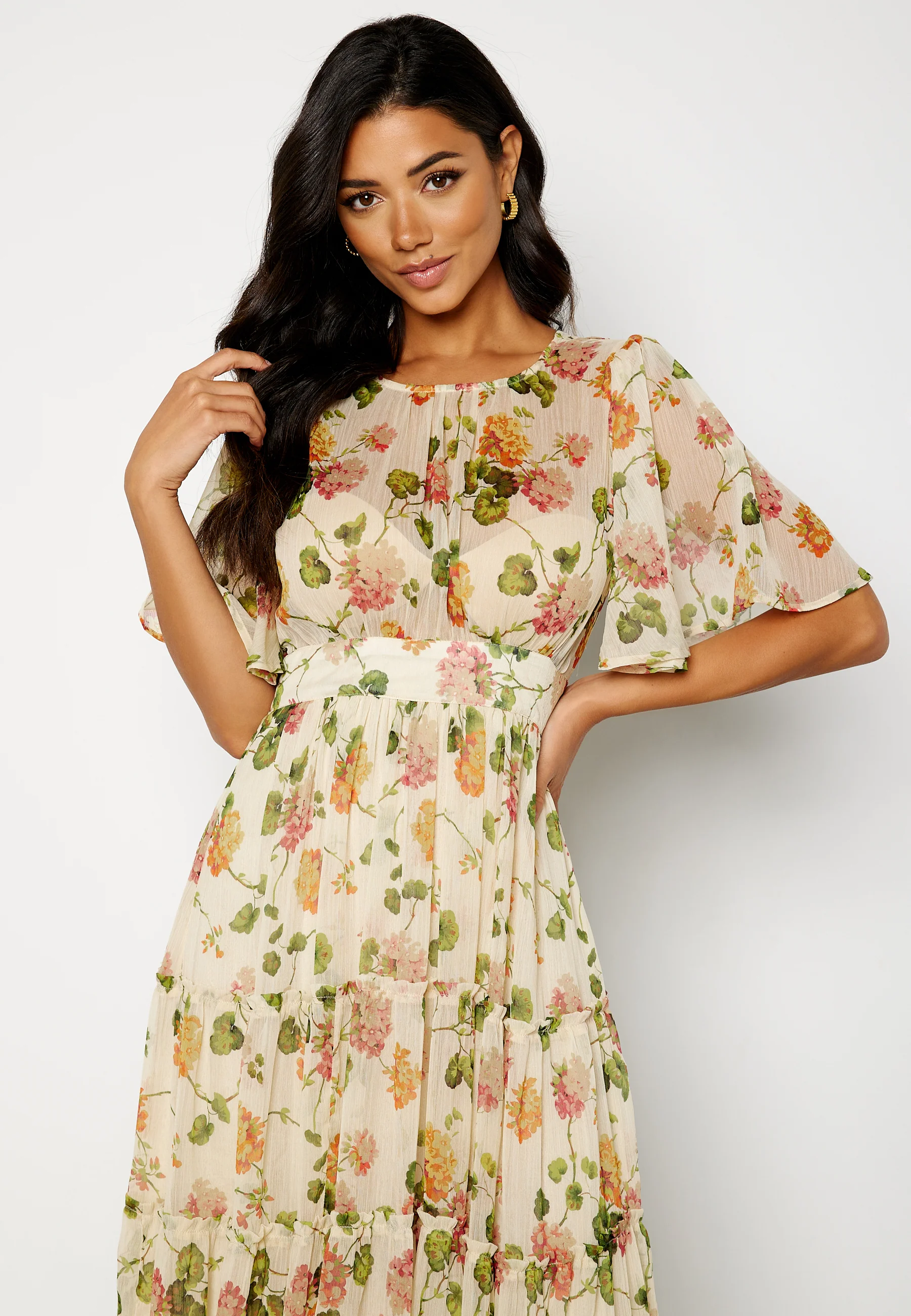 Chiffon Open Back Dress - Image 3