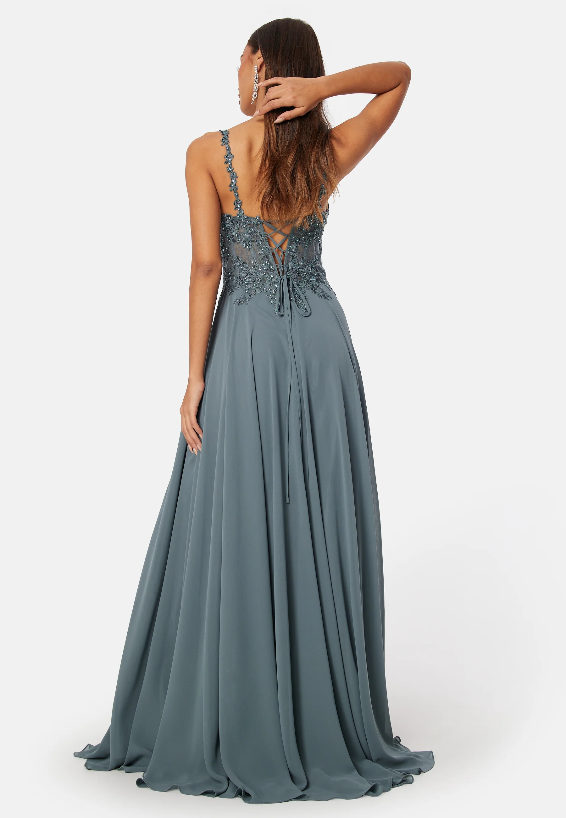 Chiffon Rhinestone Evening Dress - Image 2