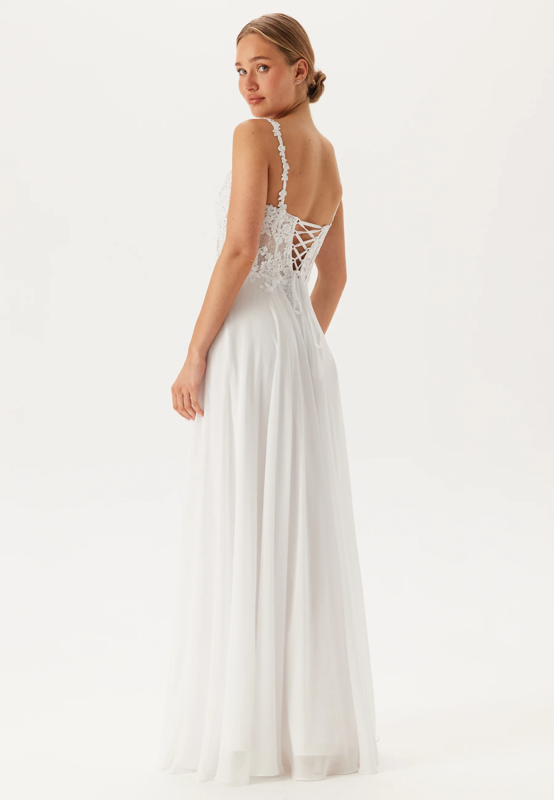 Chiffon Rhinestone Wedding Dress - Image 2
