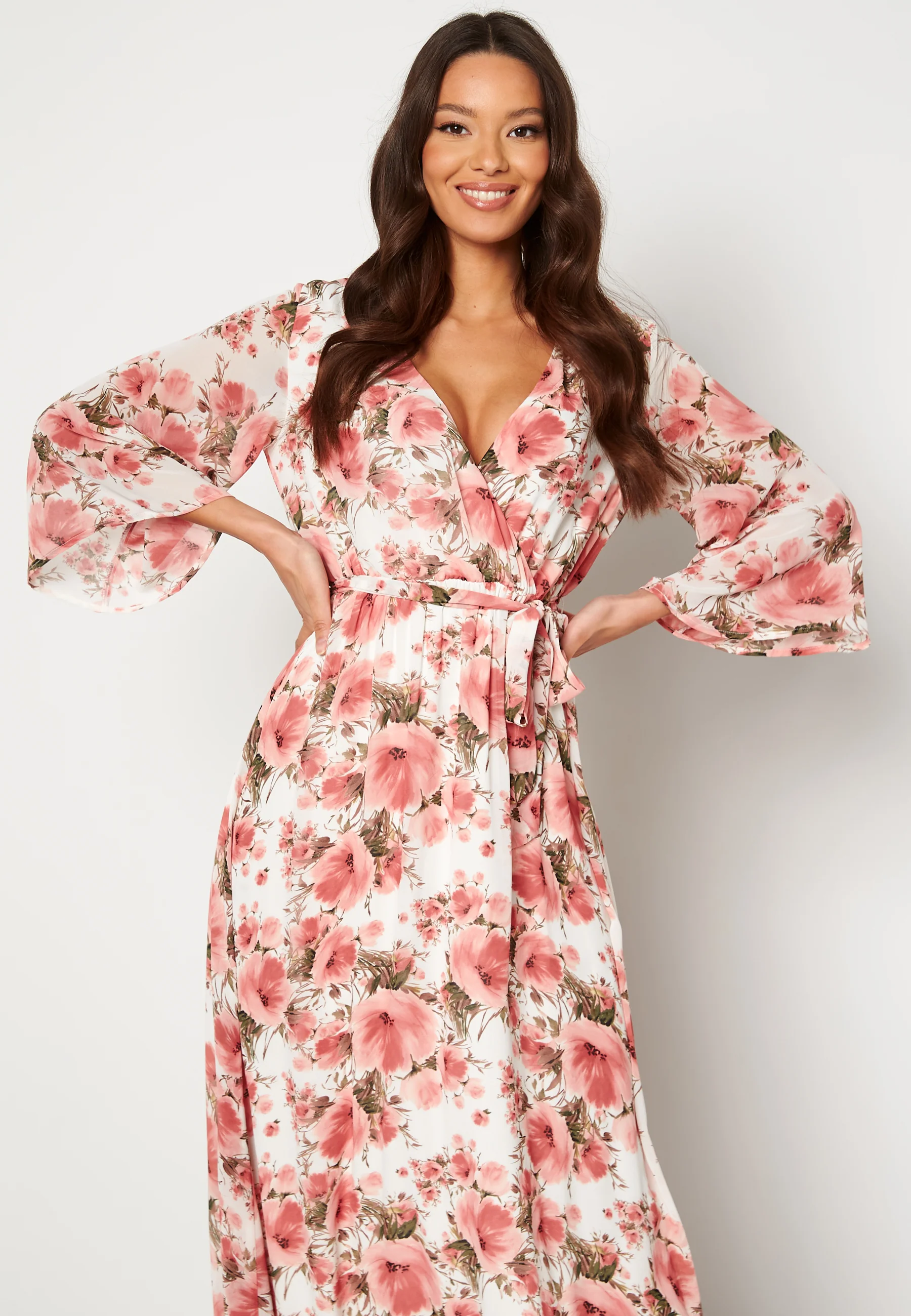 Clarette V-Neck 3/4 Ankle Dress - Image 3