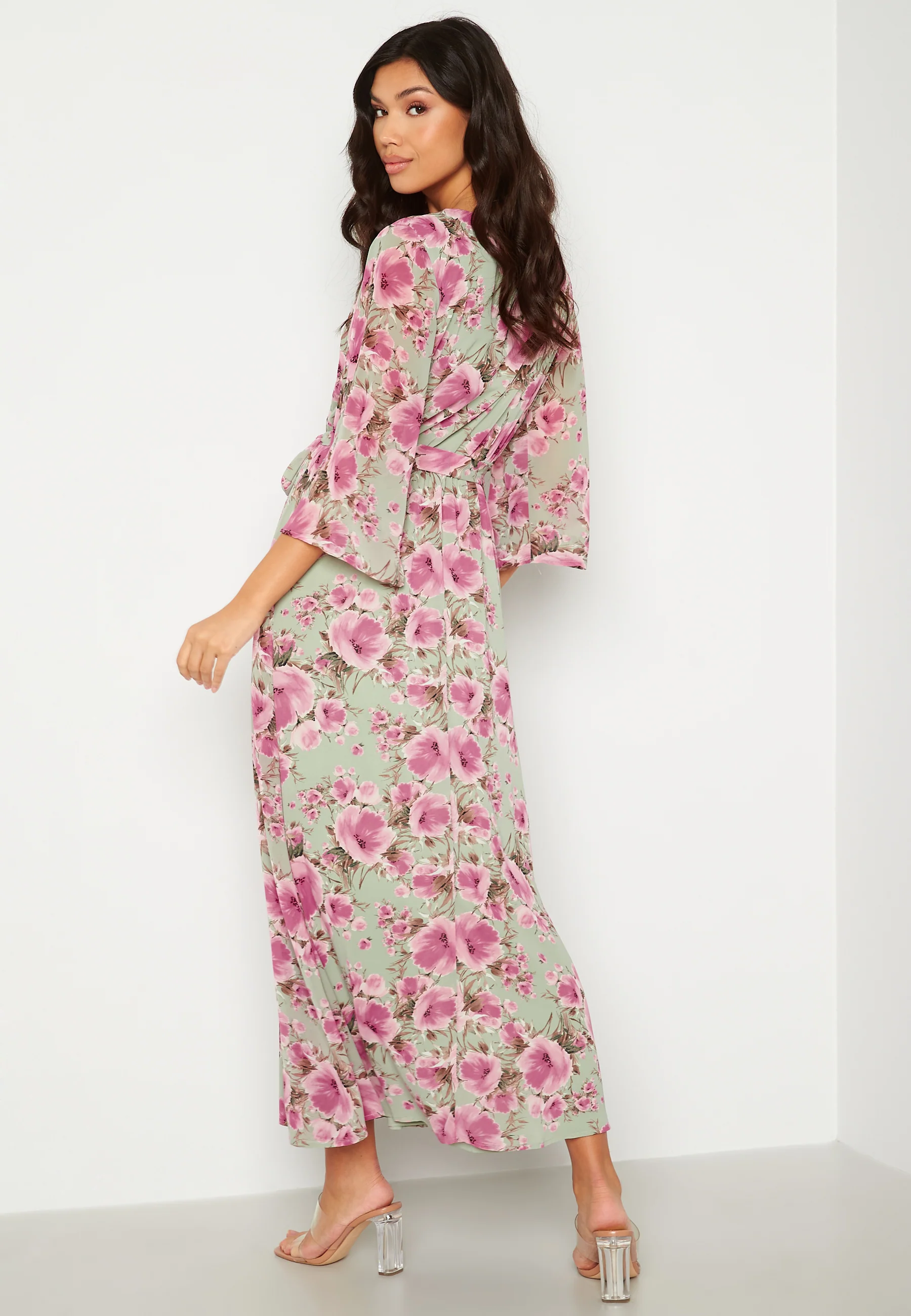 Clarette V-Neck 3/4 Ankle Dress - Image 2