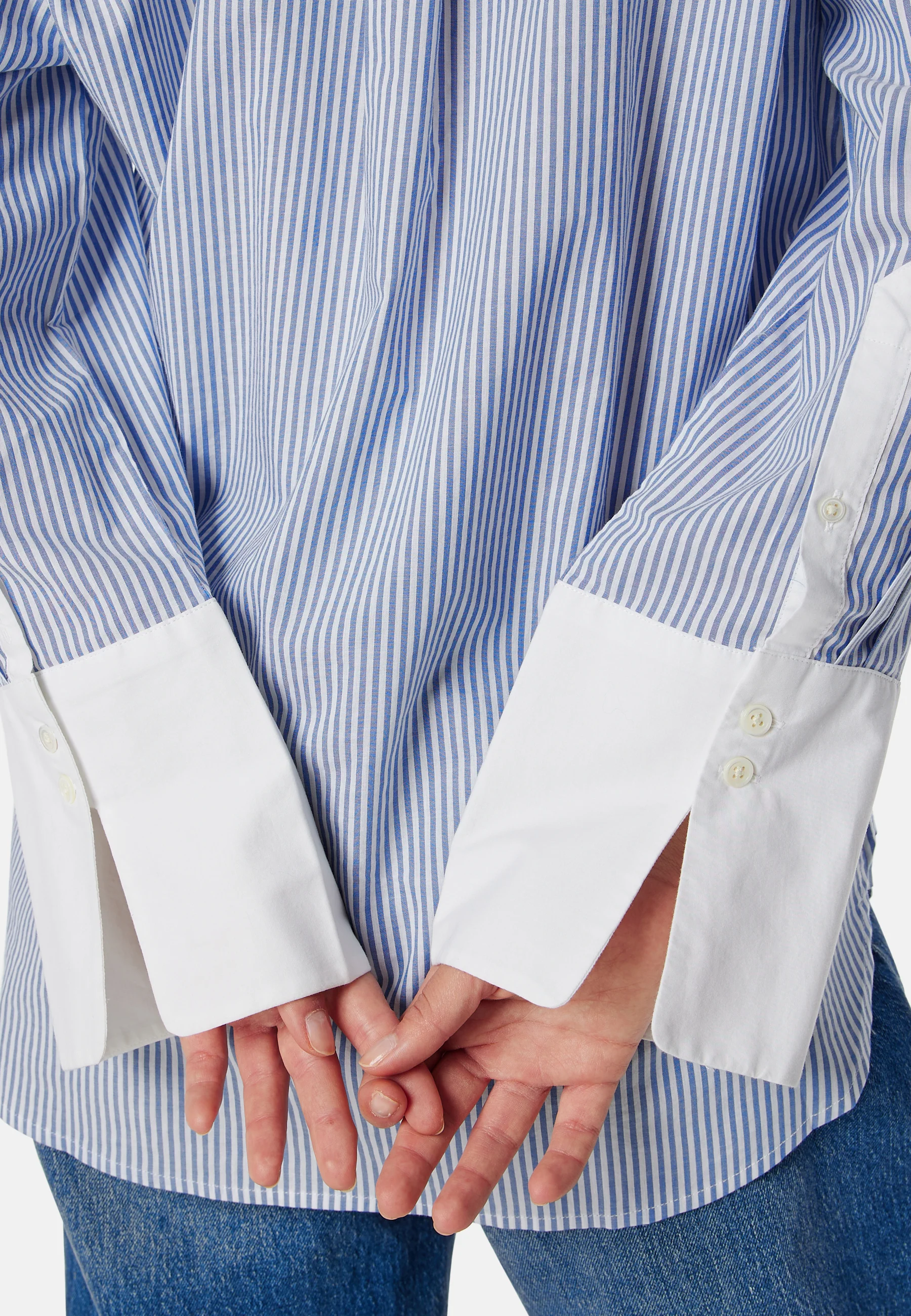Contrast Collar Striped Shirt - Image 4