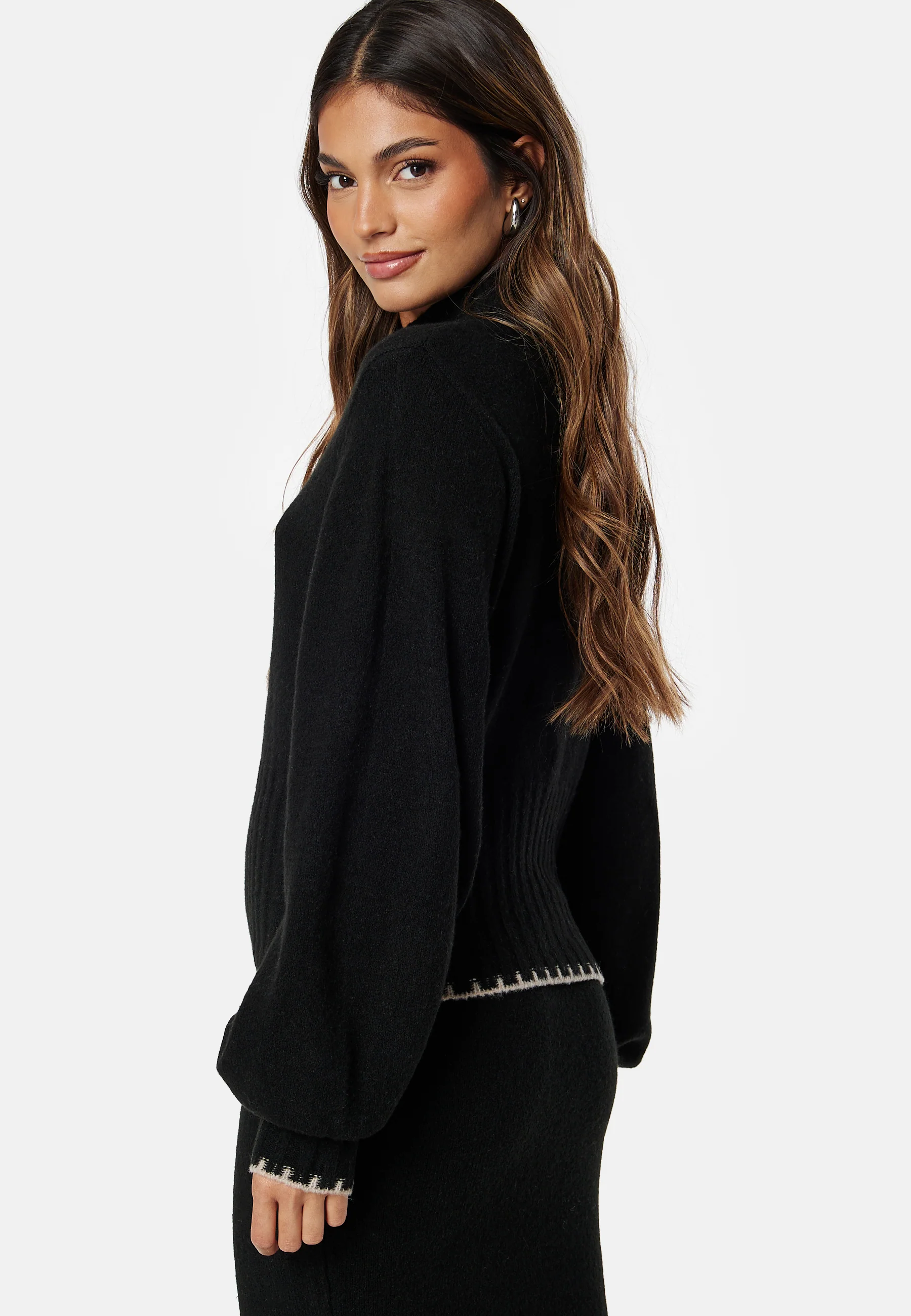 Contrast Edge Knitted Skirt - Image 4