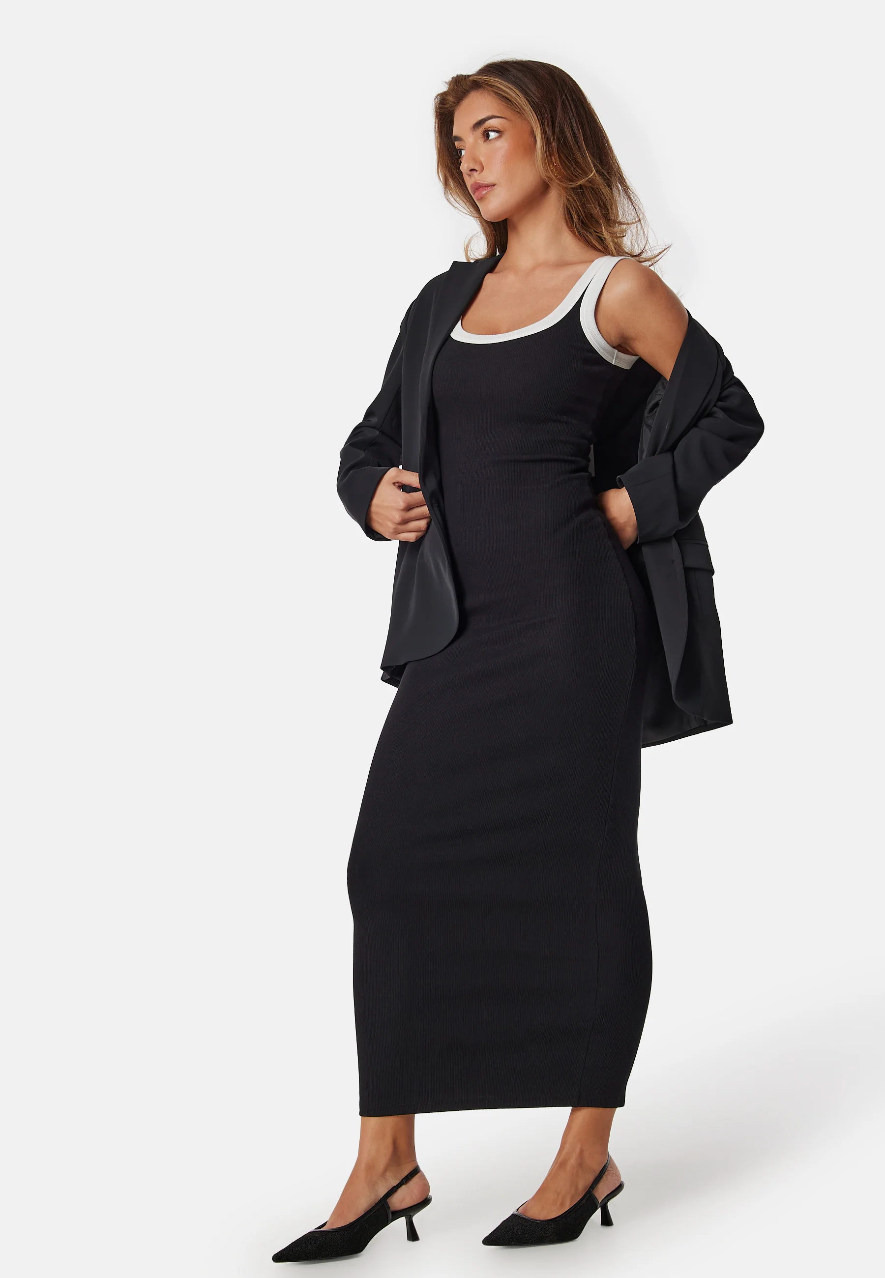 Contrast Rib Dress - Image 3