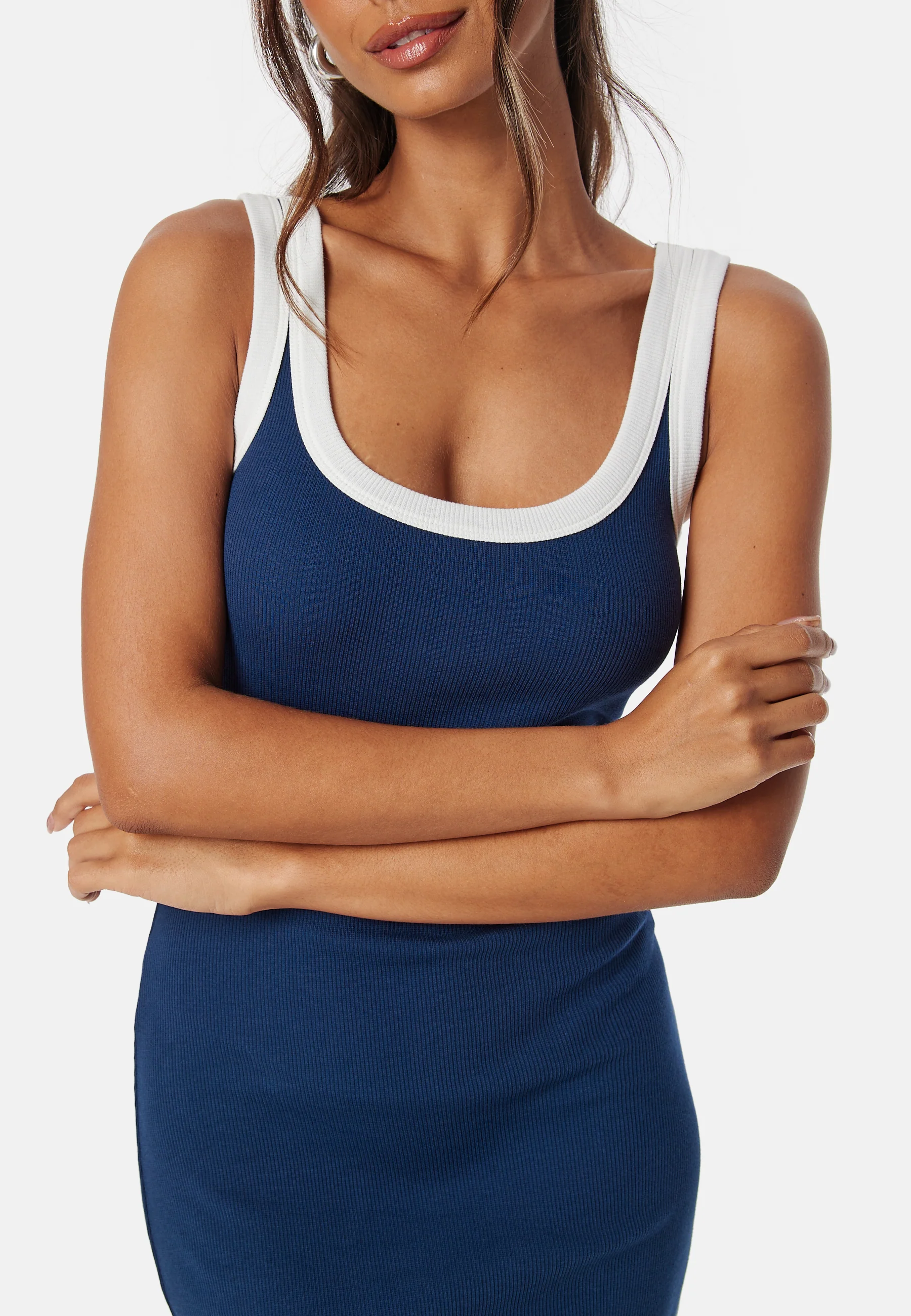 Contrast Rib Dress - Image 4