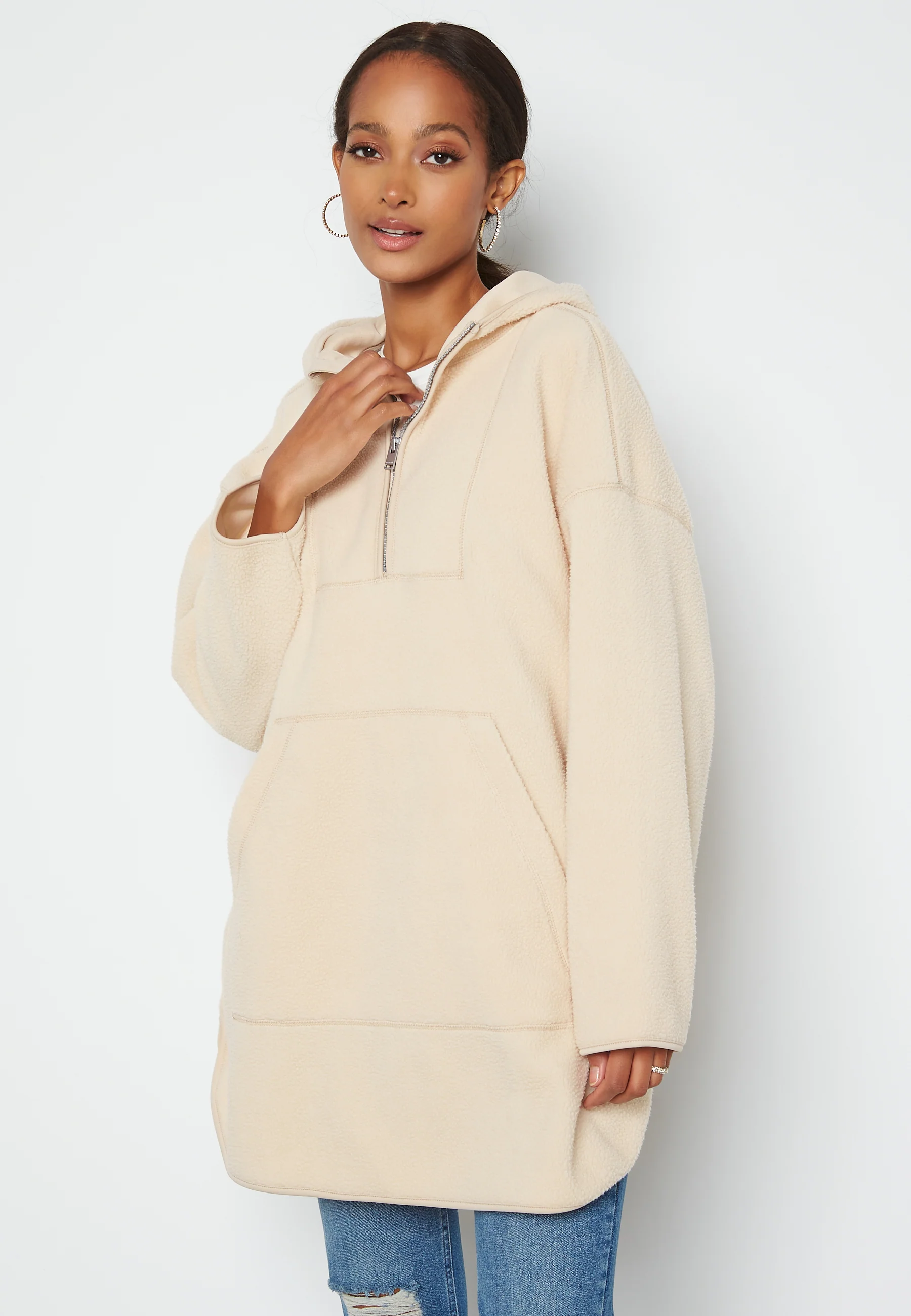 Cosy 7/8 Fleece Hoodie