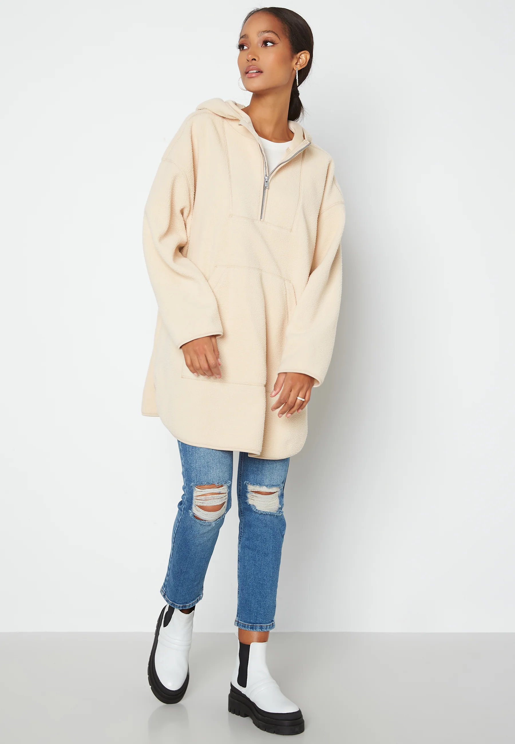 Cosy 7/8 Fleece Hoodie - Image 2