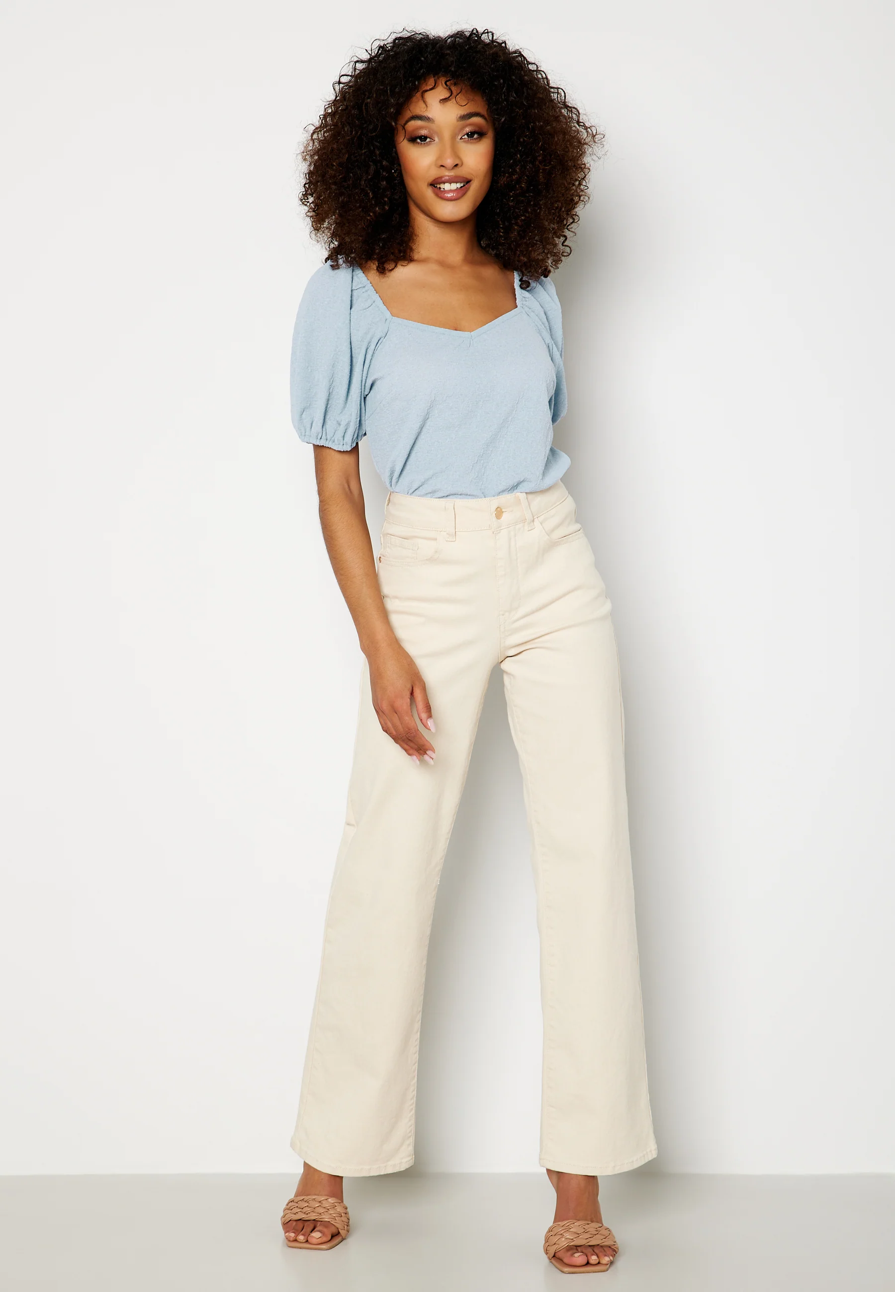 Cotin Square Neck 2/4 Top - Image 2