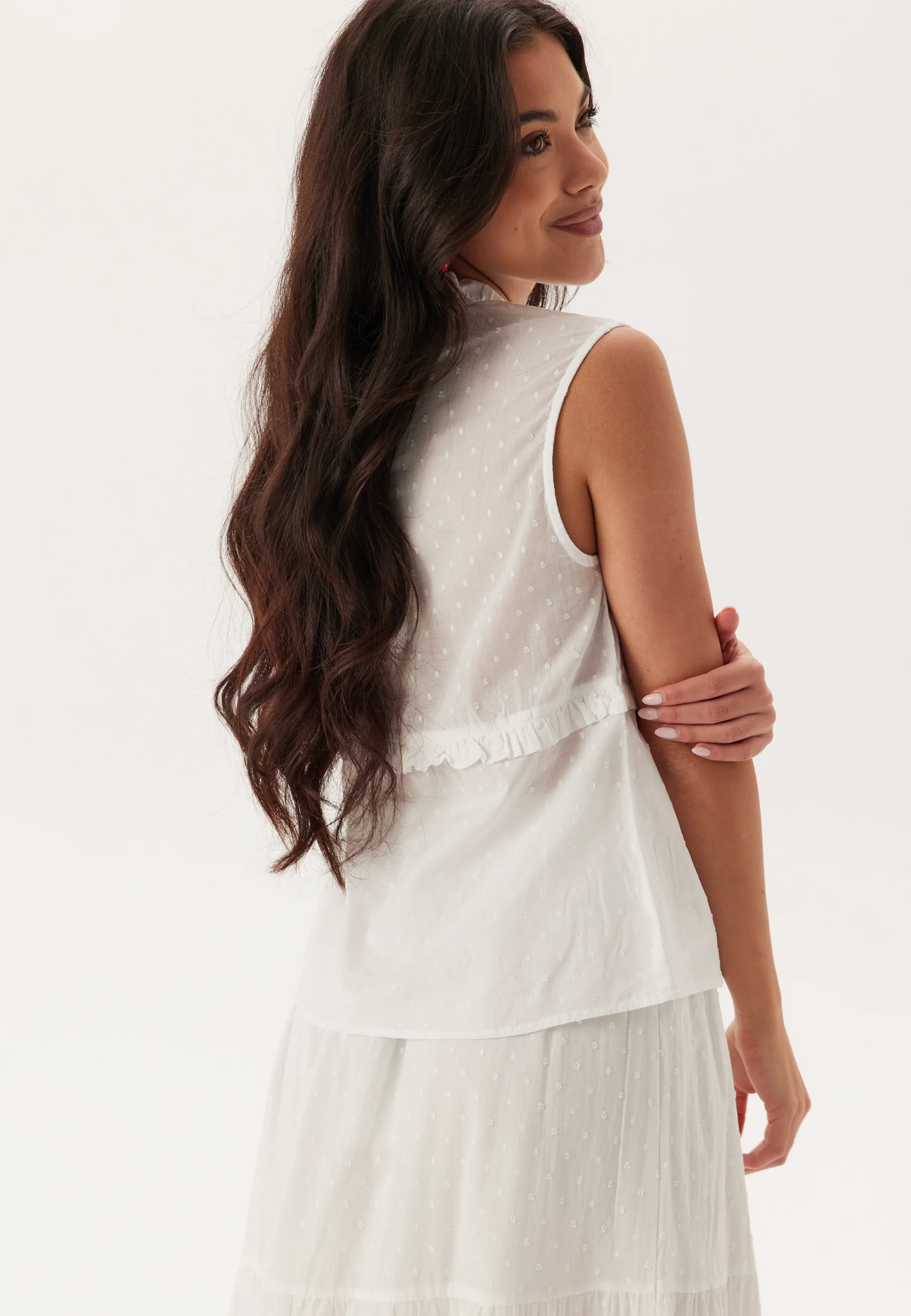 Cotton Dobby Dot Blouse - Image 4