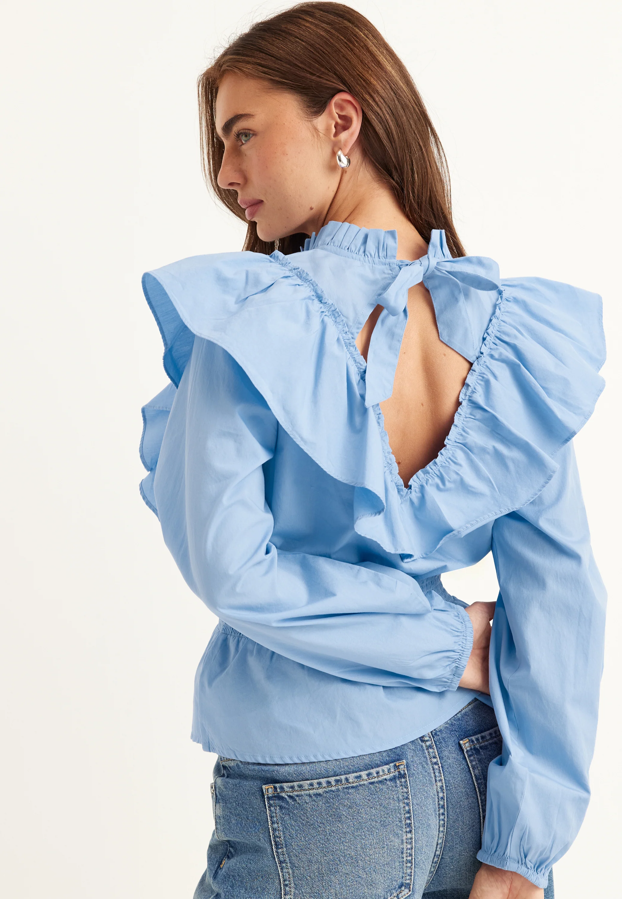 Cotton Frill Blouse - Image 2