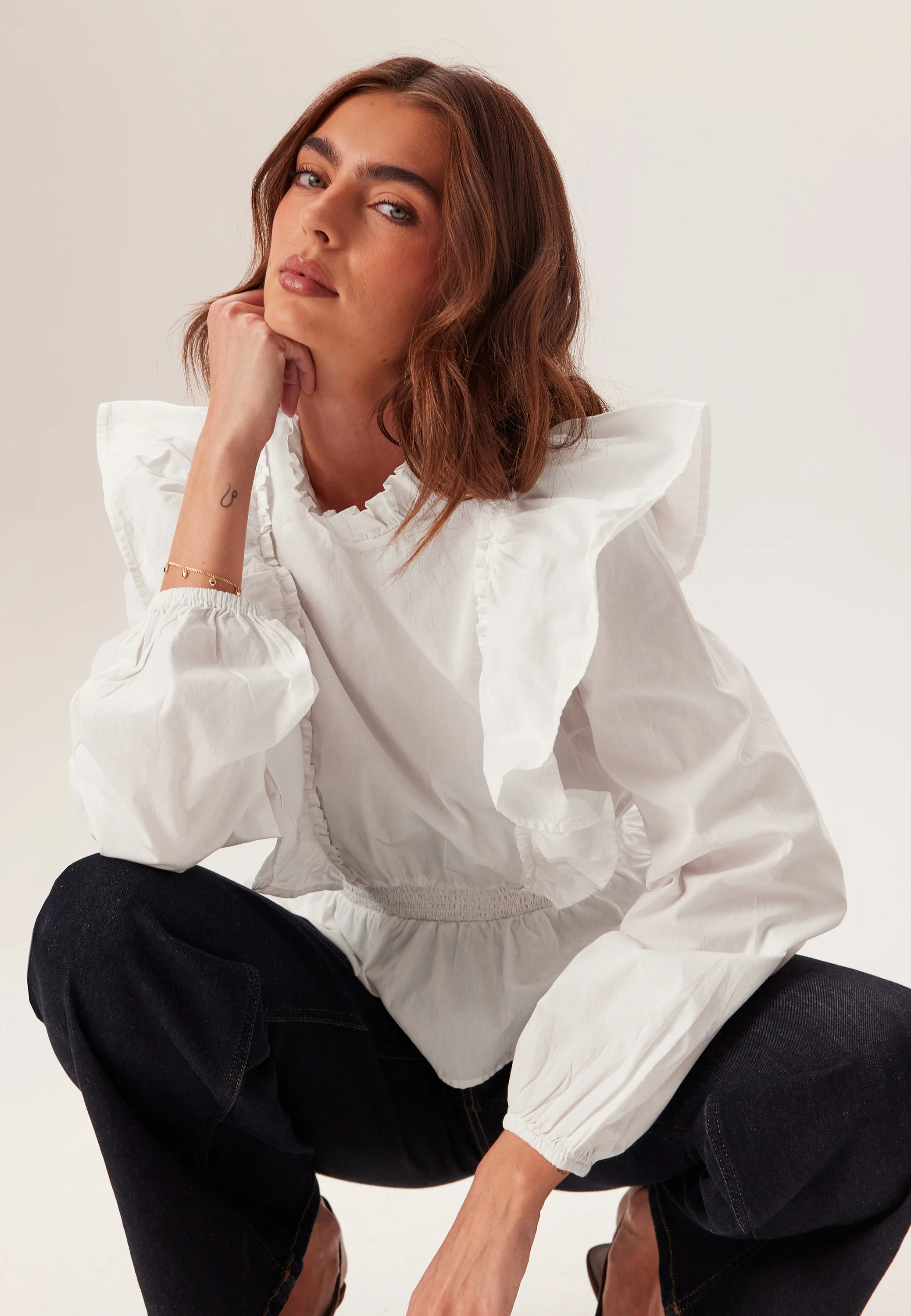 Cotton Frill Blouse - Image 3